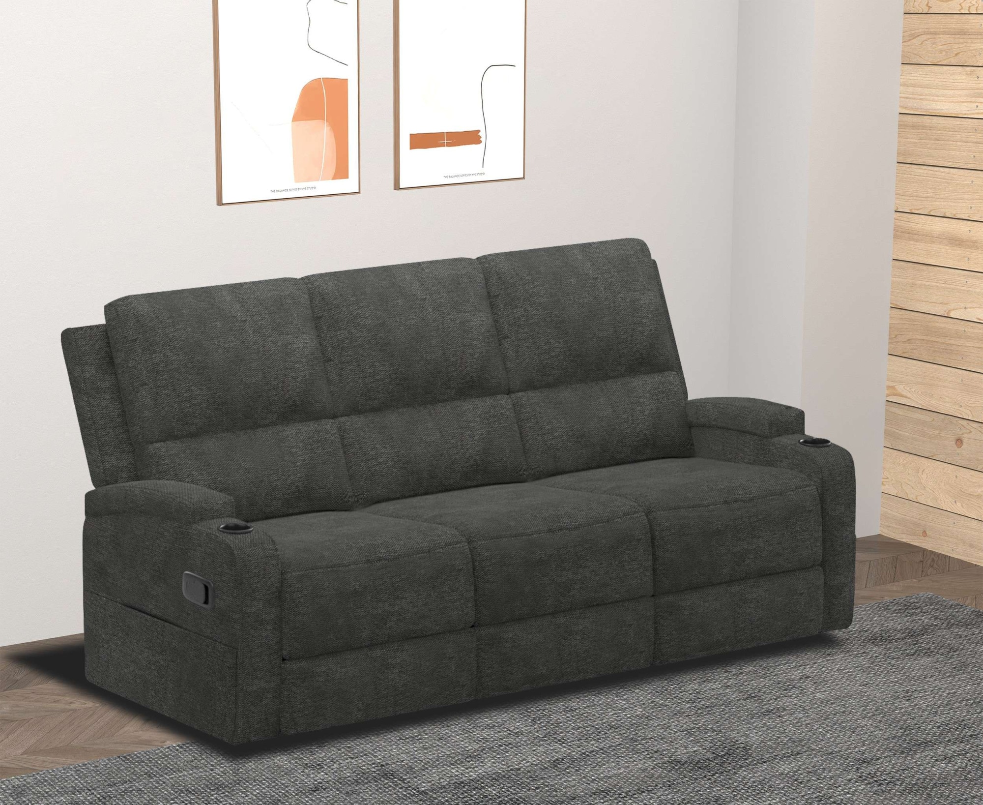 GOODproduct 3-places »NAPORI Struktur, Multimediasofa, Kinosessel XXL« canapé cinéma avec 2 x fonction relaxation et porte-boissons