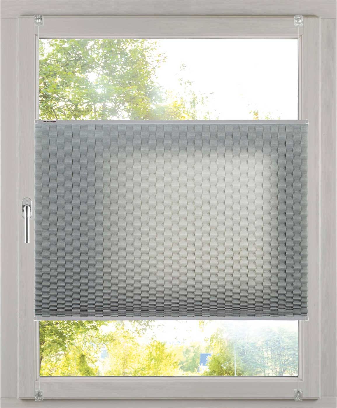 K-HOME Plissee »Diamantplissee von K-home, 3D-Effekt, patentiertes Design« Lichtschutz ohne Bohren verspannt