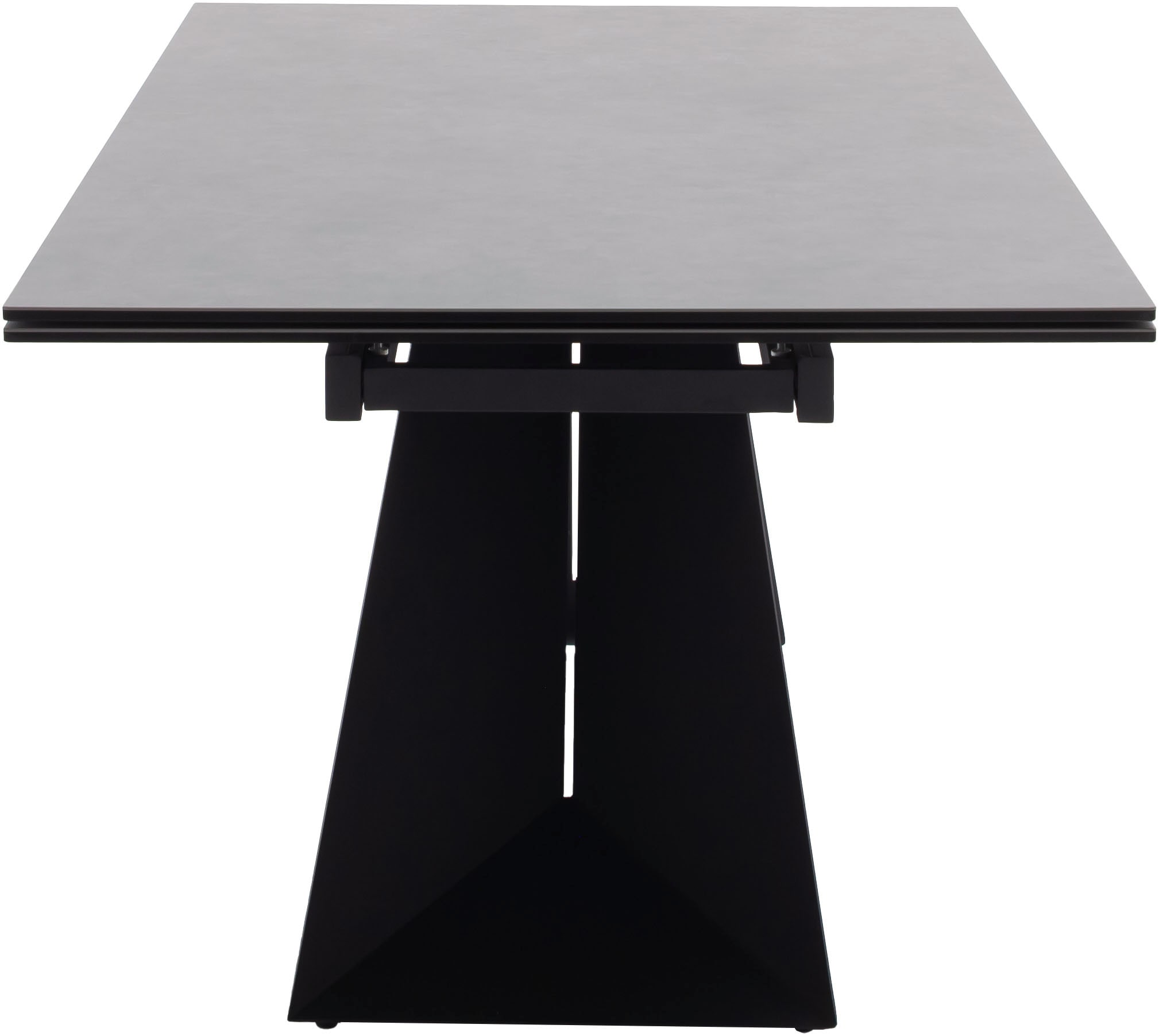 MCA furniture Table de salle à manger »Nagoya« 1 cuis tlg. Auszugstisch, Stirnauszug, Metallgestell, Keramik, Sicherheitsglas