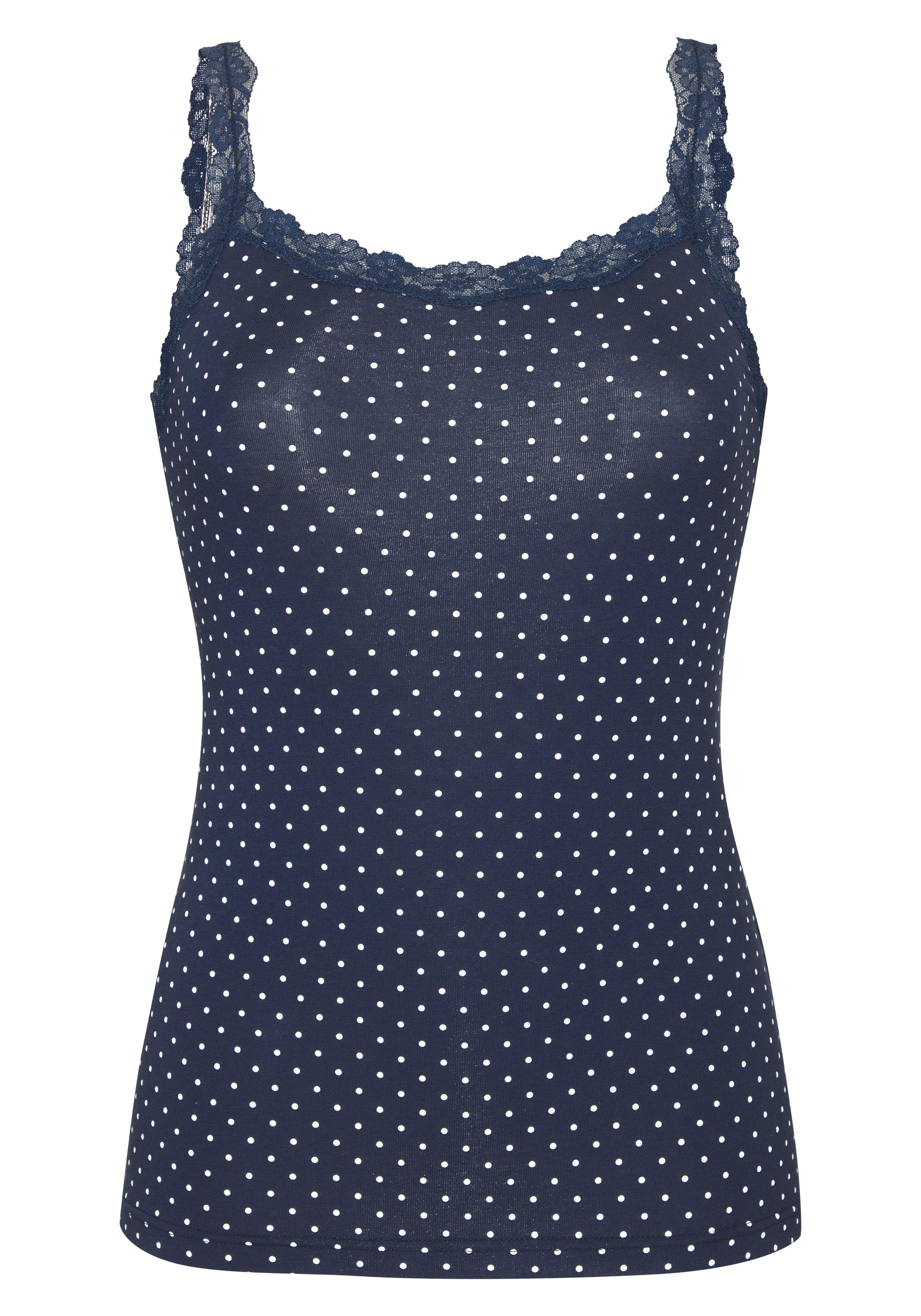 LASCANA Sous-chemise 2er-Pack,  mit zarter Spitze, Unterziehshirt, Spaghettiträger-Top