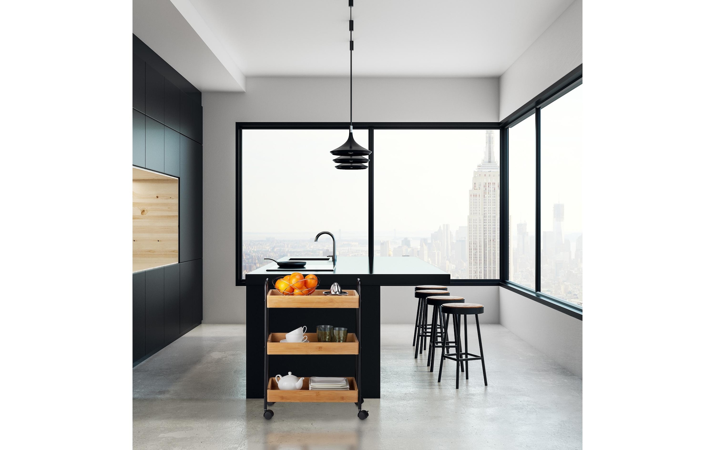 relaxdays Chariot de service »70 x 49.5 x 28 cm«