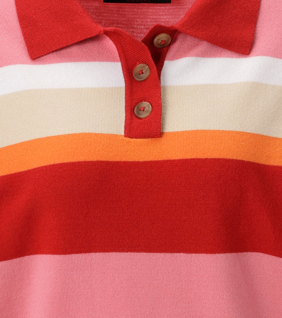 Aniston CASUAL Pull en tricot mit Polokragen und kurzer Knopfleiste - NEUE KOLLEKTION