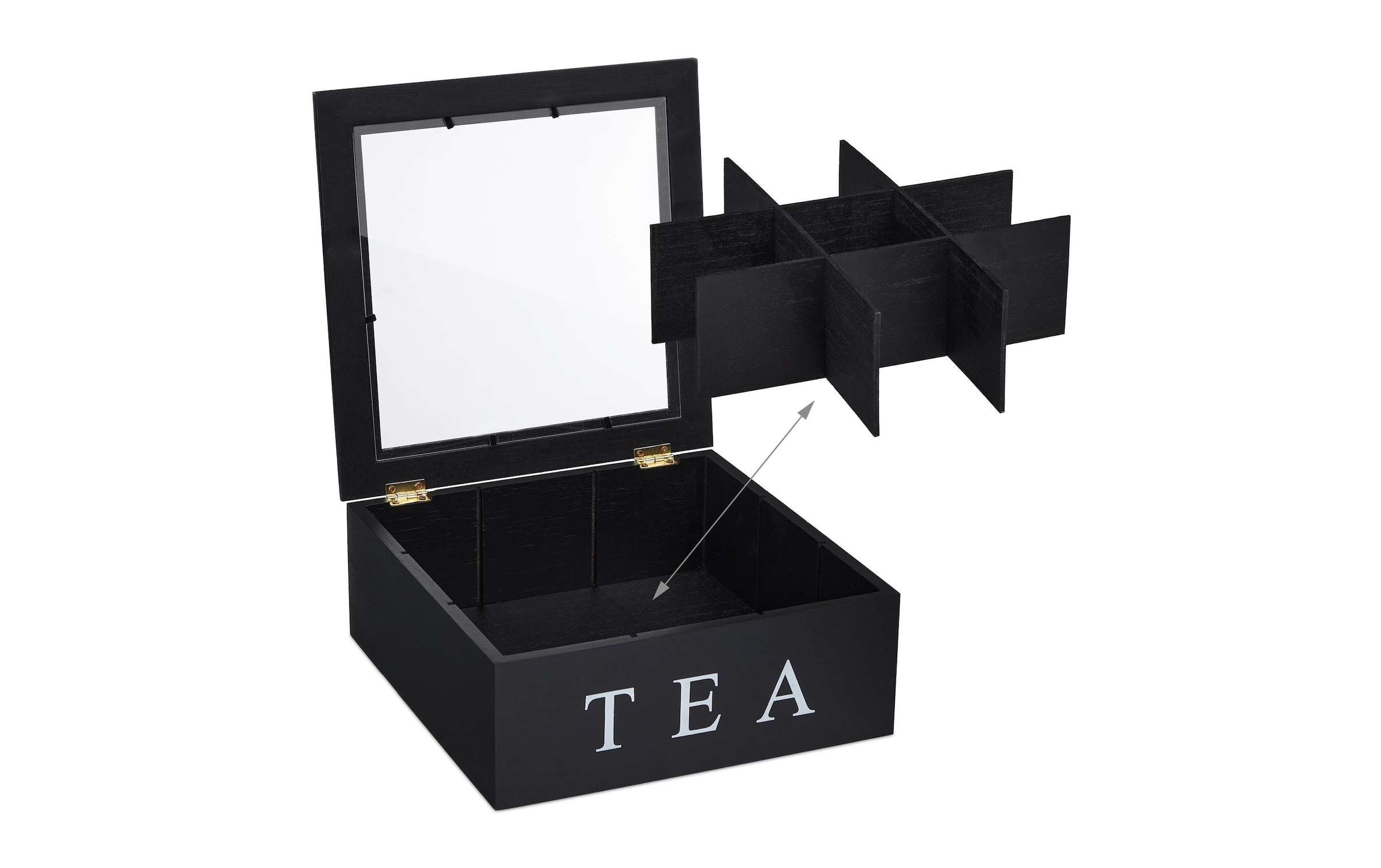 relaxdays Teebox »9 Fächer« 1 Stk. tlg.