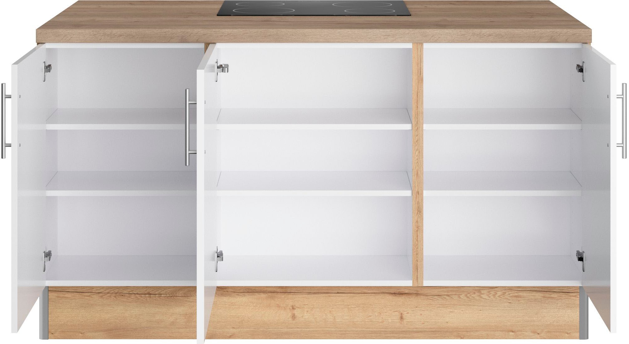 KOCHSTATION Îlot de cuisine »KS-Ahus« Kücheninsel, Breite 160 cm, wahlw. mit E-Gerät, Soft Close Funktion