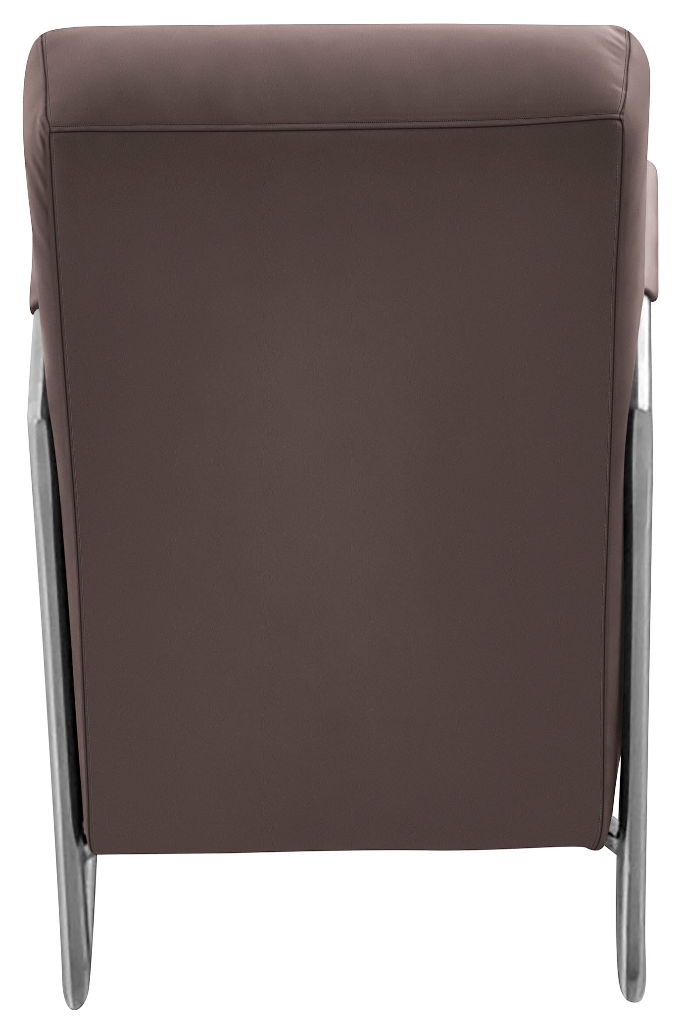 K+W Komfort & Wohnen Fauteuil de cocktail avec accoudoirs recouverts, structure métal aspect inox