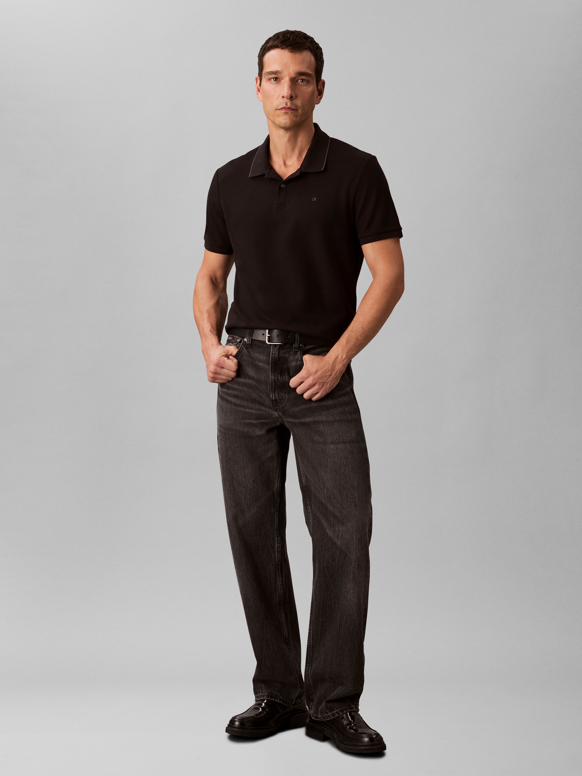 Calvin Klein Jeans Polo »SS RFND PQ TPPD CLSS« avec encolure ronde