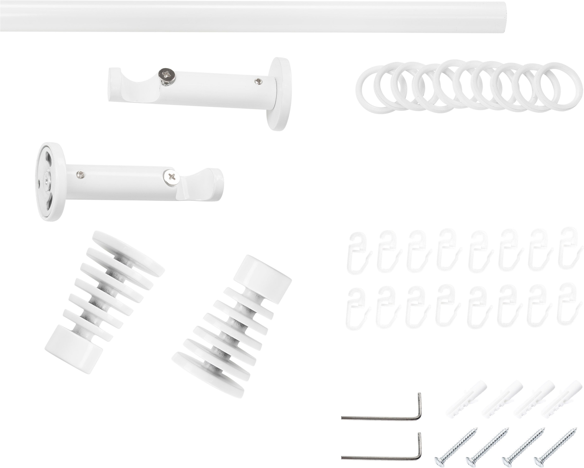 SN DECO GROUP Gardinenstange Ø 19 mm 1 läufig-läufig Fixmass;kürzbar