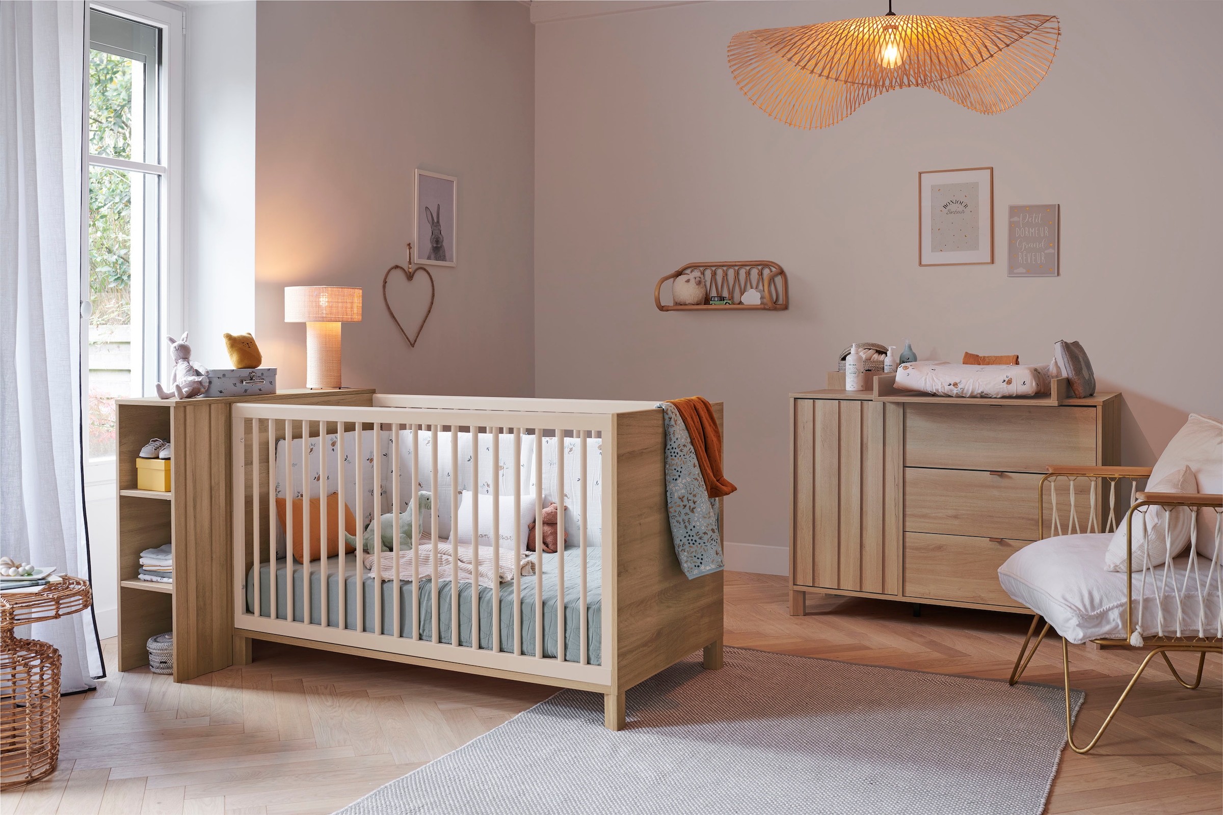 Gami Babyzimmer-Komplettset »Set N°2 Calypso« 5 Stk. tlg. Ein Schlafzimmer mit viel Stauraum