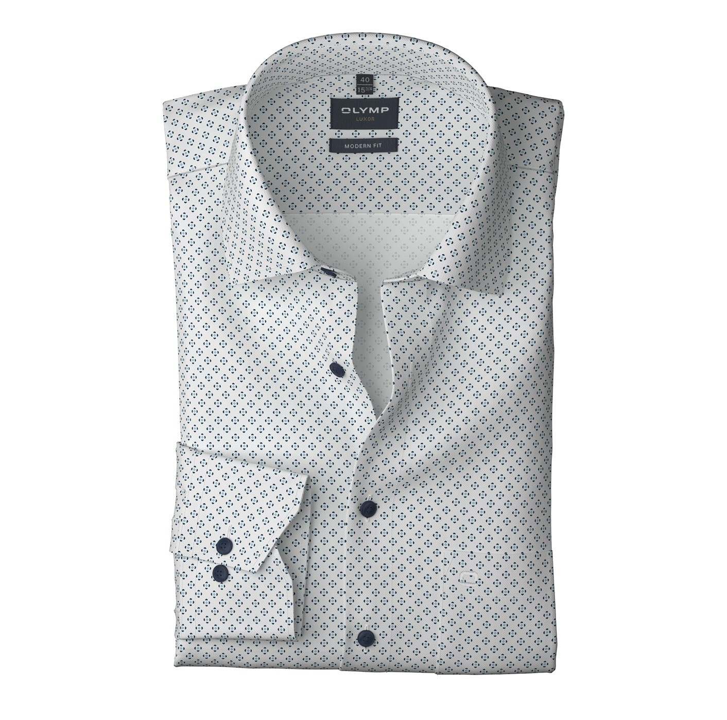 OLYMP Chemise à manches longues »Luxor modern fit« modern fit, Businesshemd, gemustert, New-Kentkragen
