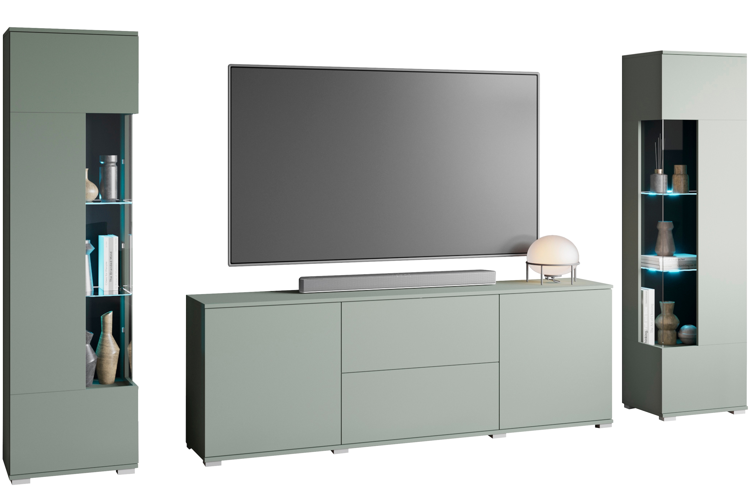GOODproduct Wohnwand »KENIA« Komplett-Set, 3 Stk. tlg.