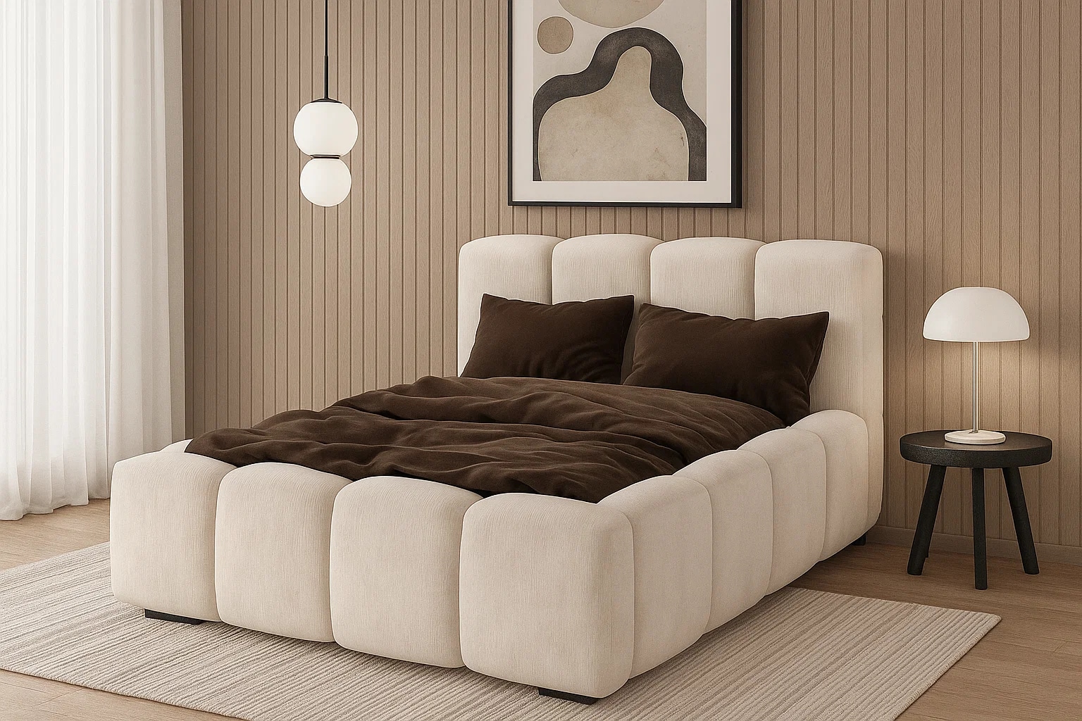 Home affaire Lit rembourré »LHUBERT wahlweise mit/ohne Bettkasten, Breite Liegefläche 160/180 cm« Stauraumbett, Doppelbet mit Kopfteil, ohne Matratze