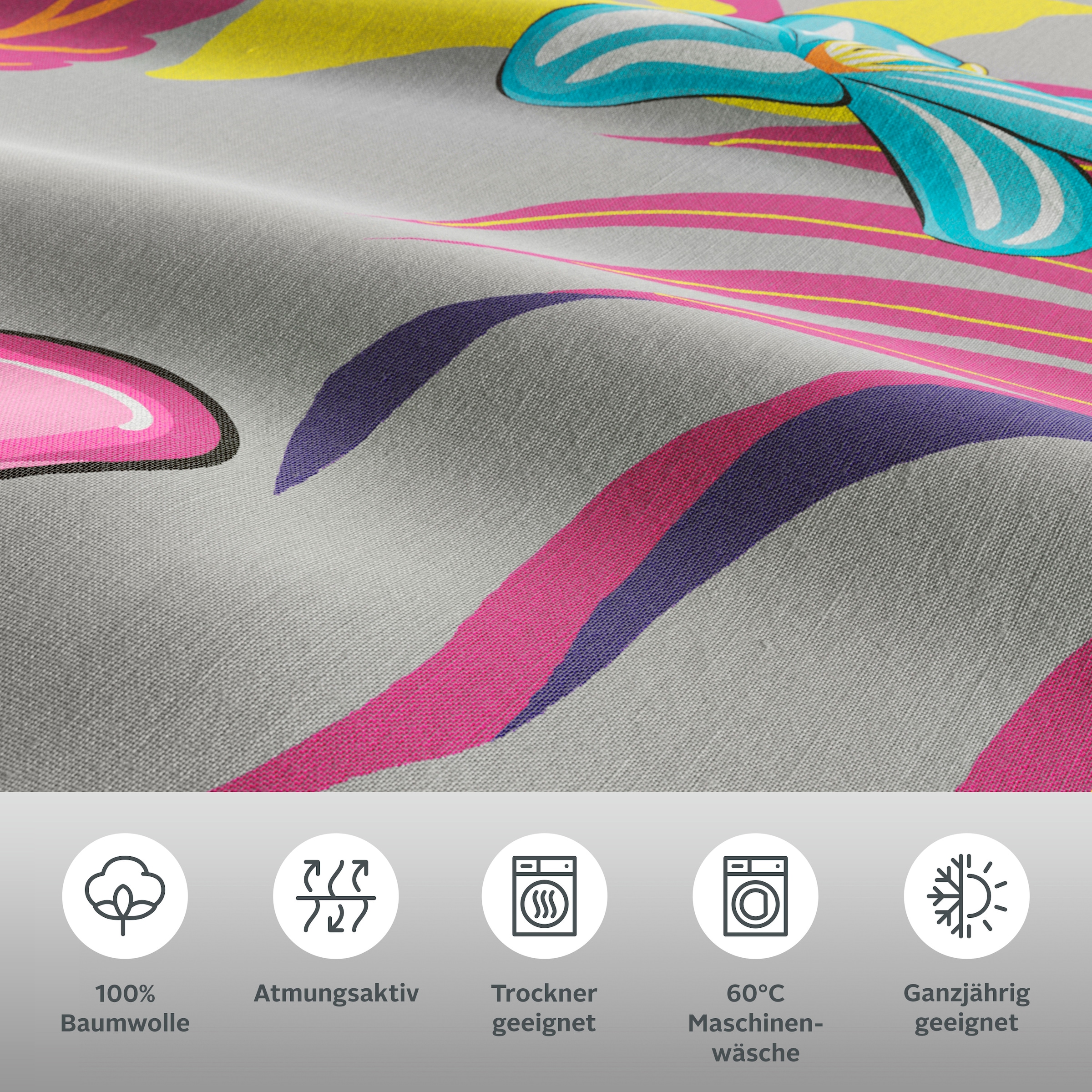 GOODproduct Linge de lit »Physalis« 2 cuis in Gr. 135x200 oder 155x220 cm, 100% Baumwolle, mehrere Designs