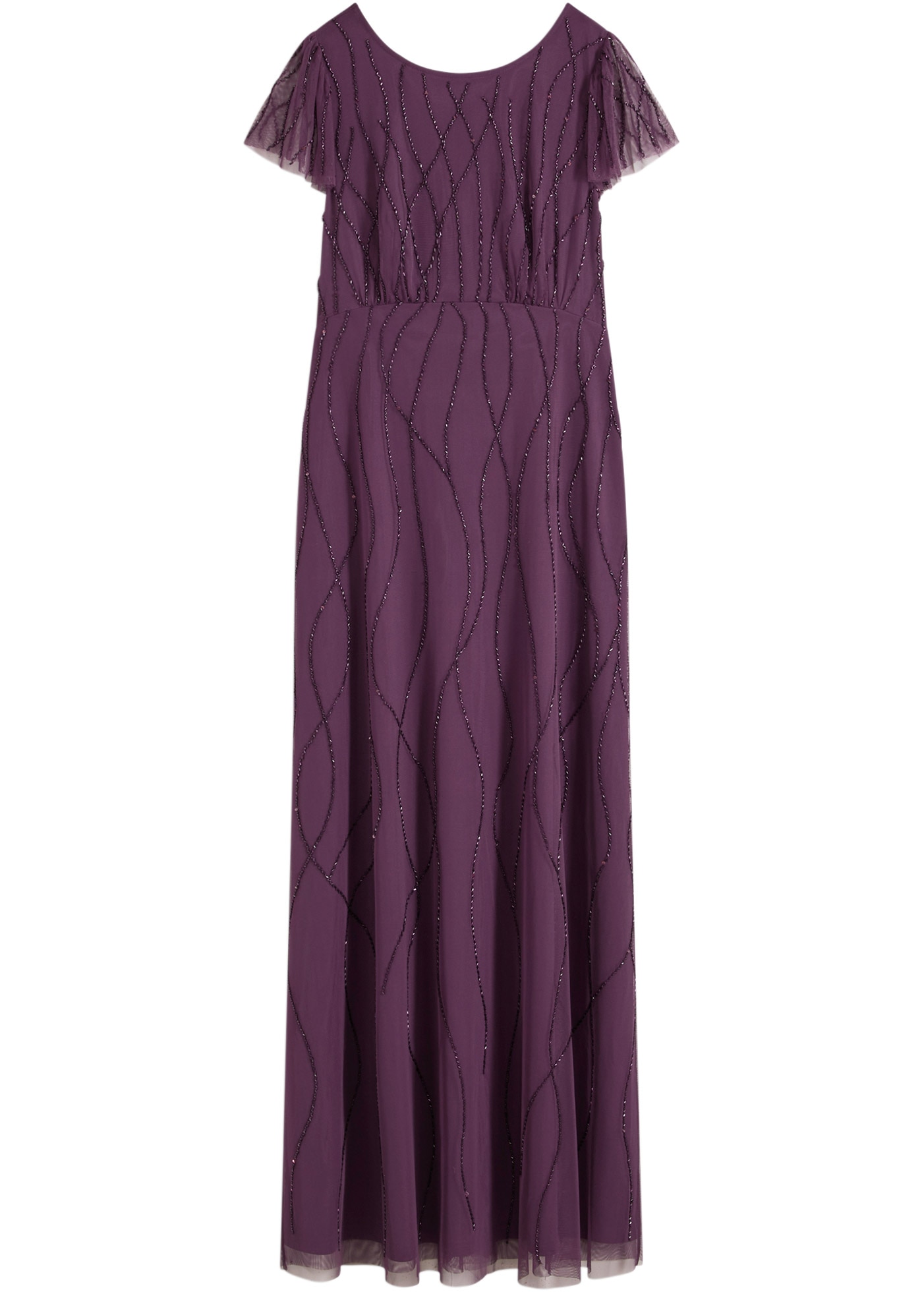 bonprix Maxi robe für Abiball, Festtage und Hochzeiten, aus Tüll, mit Perlenstickerei