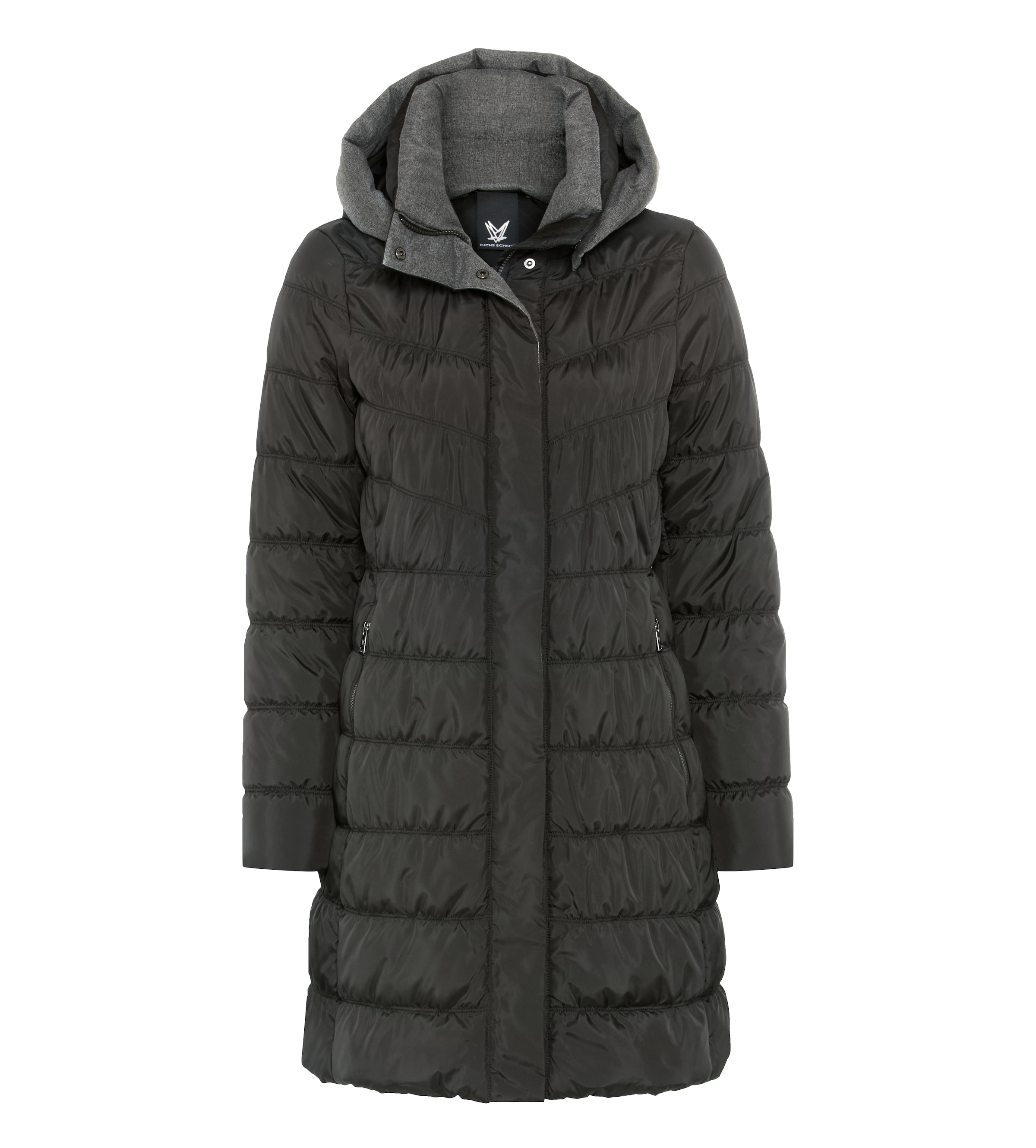 Fuchs Schmitt Manteau matelassé avec capuche amovible, fermeture éclair dissimulée