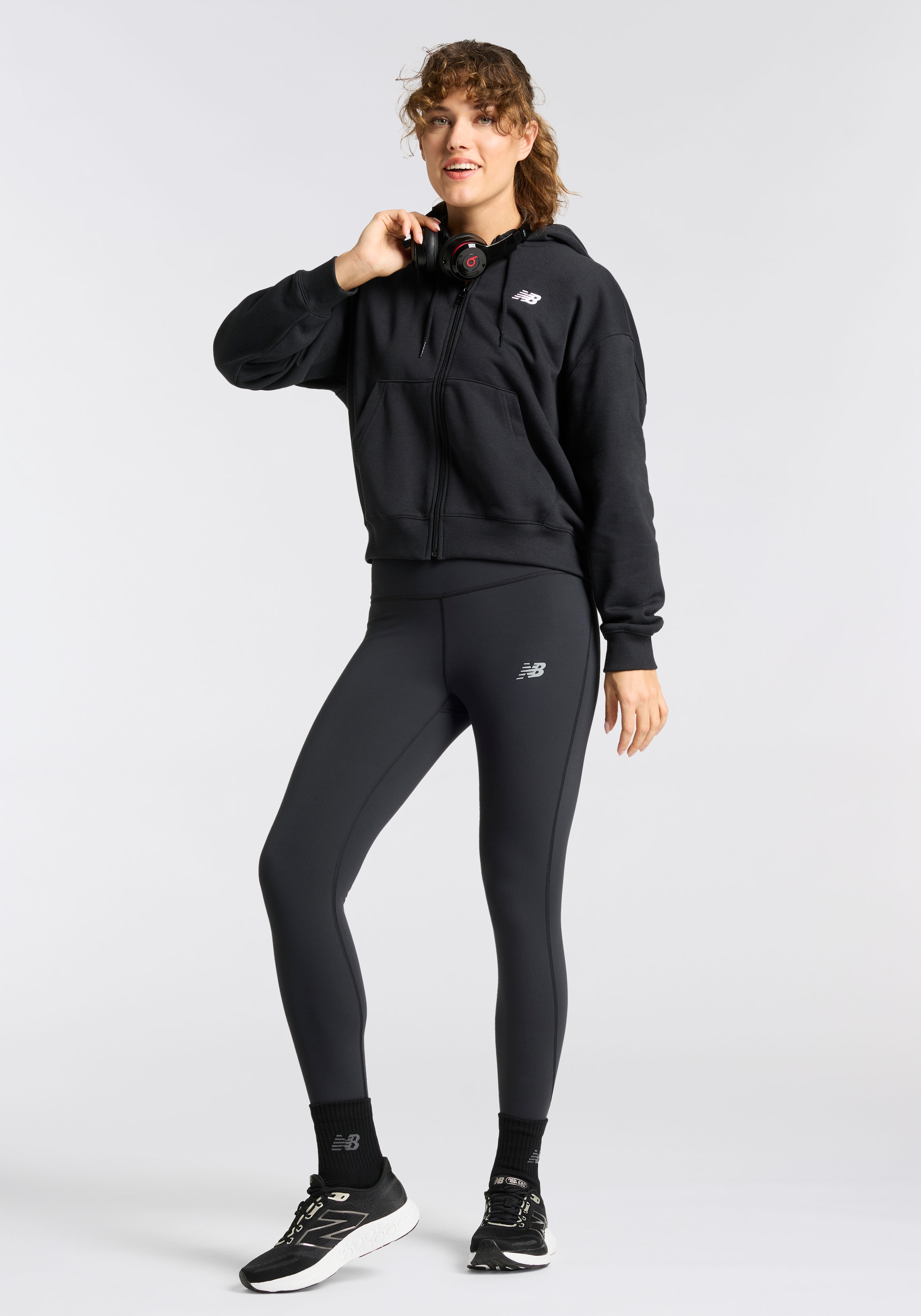 New Balance Veste sweat »Sport Essentials French Terry Full Zip« avec fermeture éclair intégrale, en coton et polyester