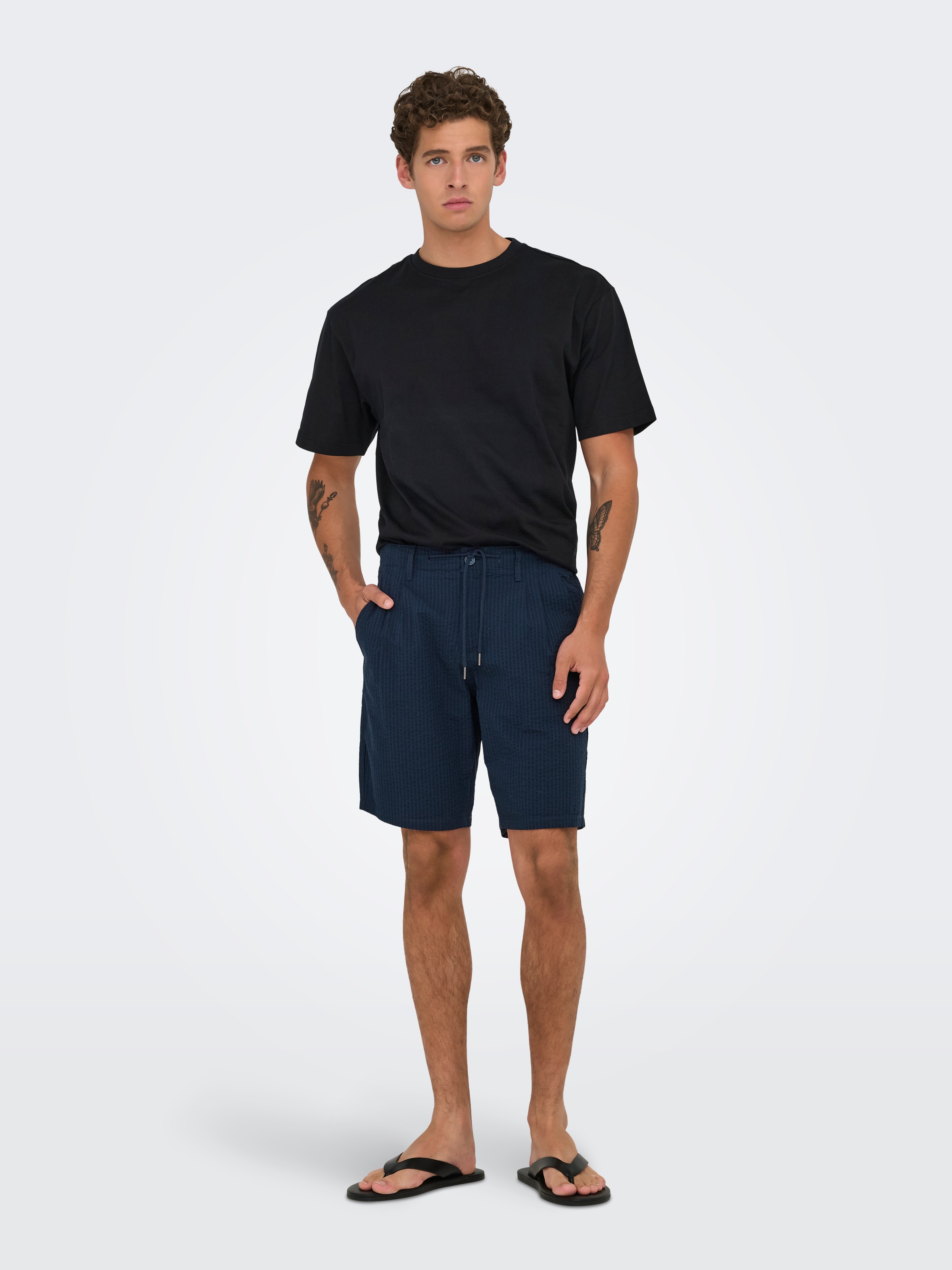 ONLY & SONS Short »ONSLEO LIFE 0009 SEERSUCKER SHORTS NOOS«