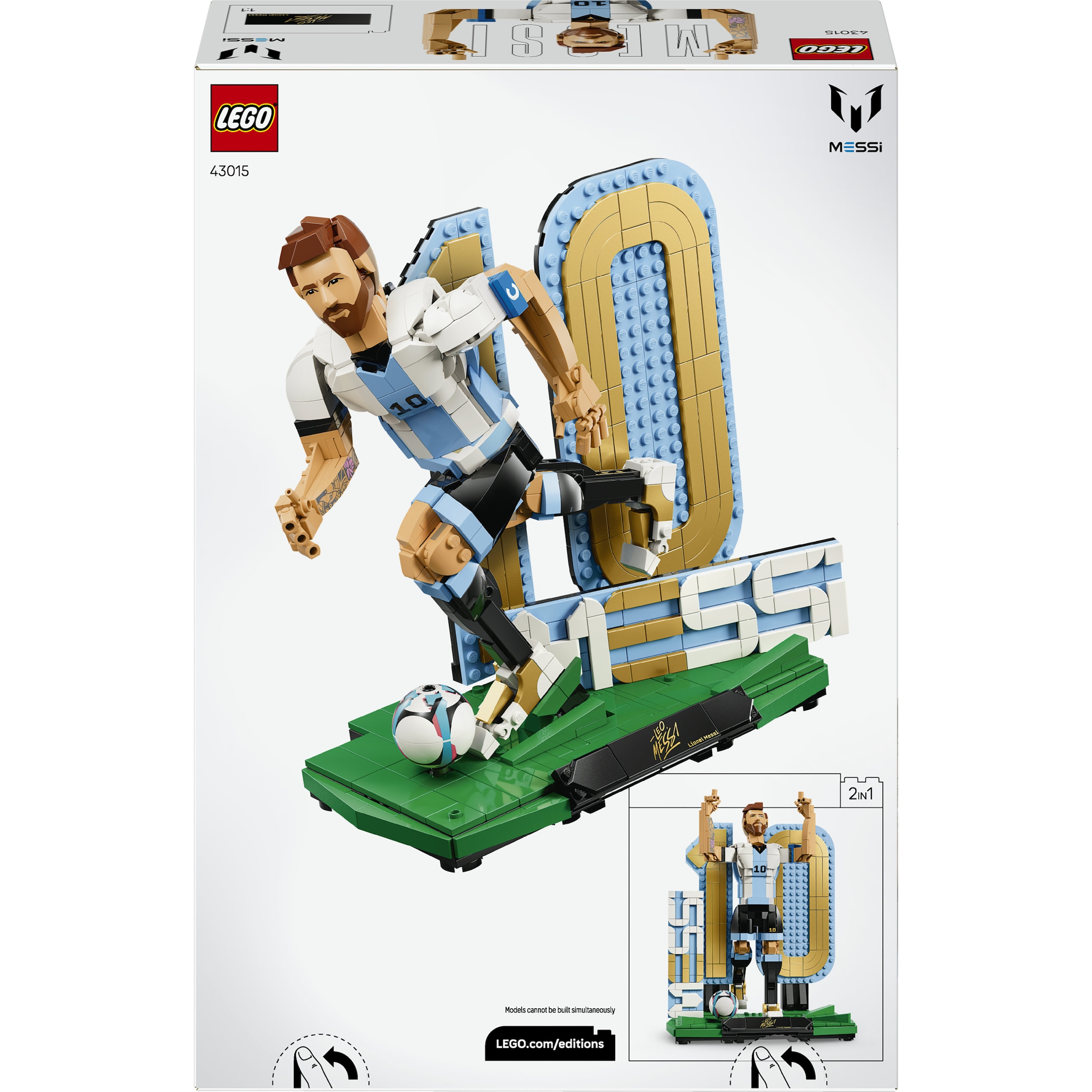 LEGO® Konstruktionsspielsteine »Lionel Messi – Fussballlegende (43015), LEGO Editions Football«