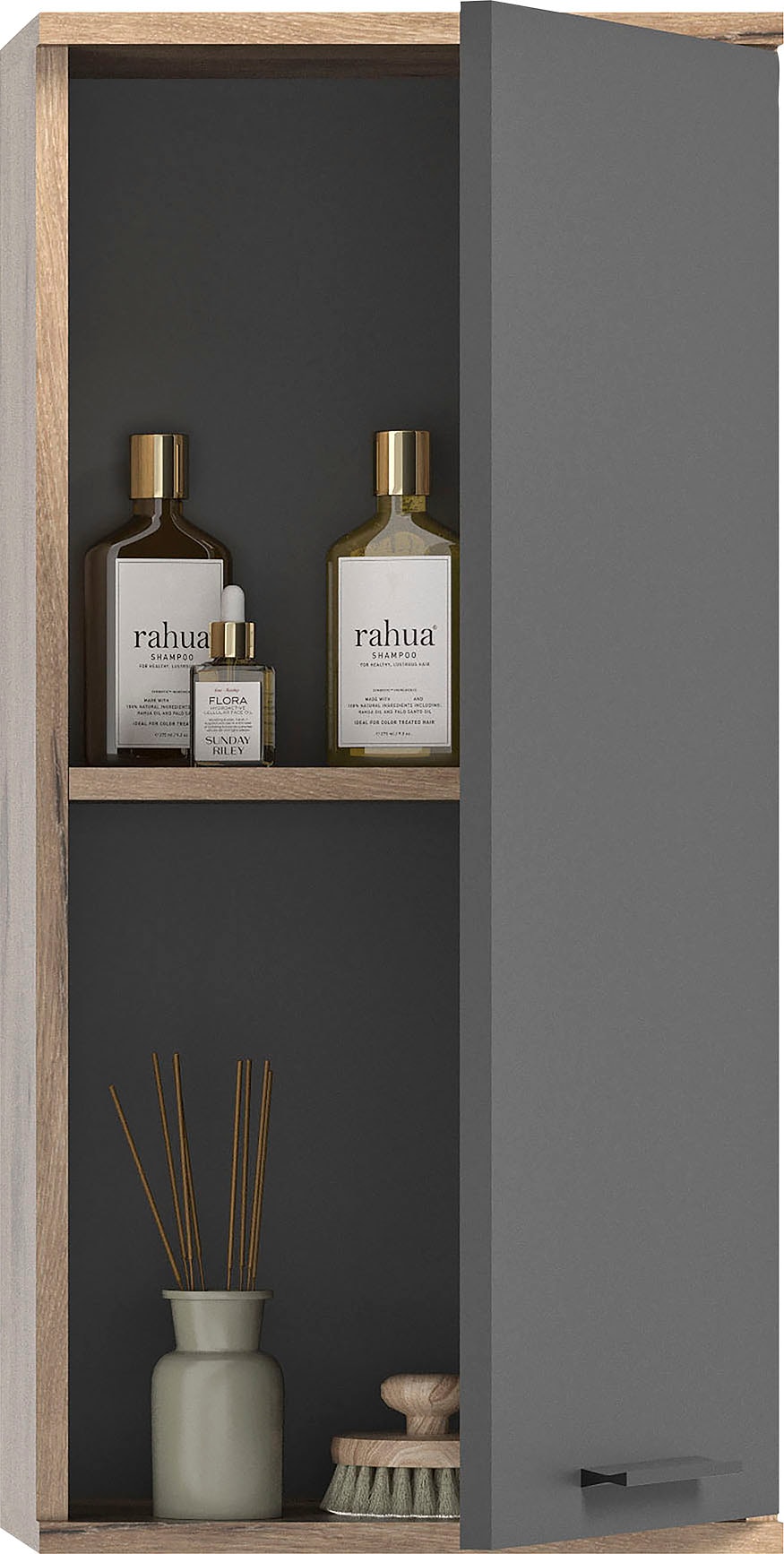 welltime Hängeschrank »Riga, Breite 37cm, 1 Tür (Türanschlag wechselbar), 1 Einlegeböden« Badmöbel, Badschrank, Schrank, Wandschrank, Bad, Badezimmer