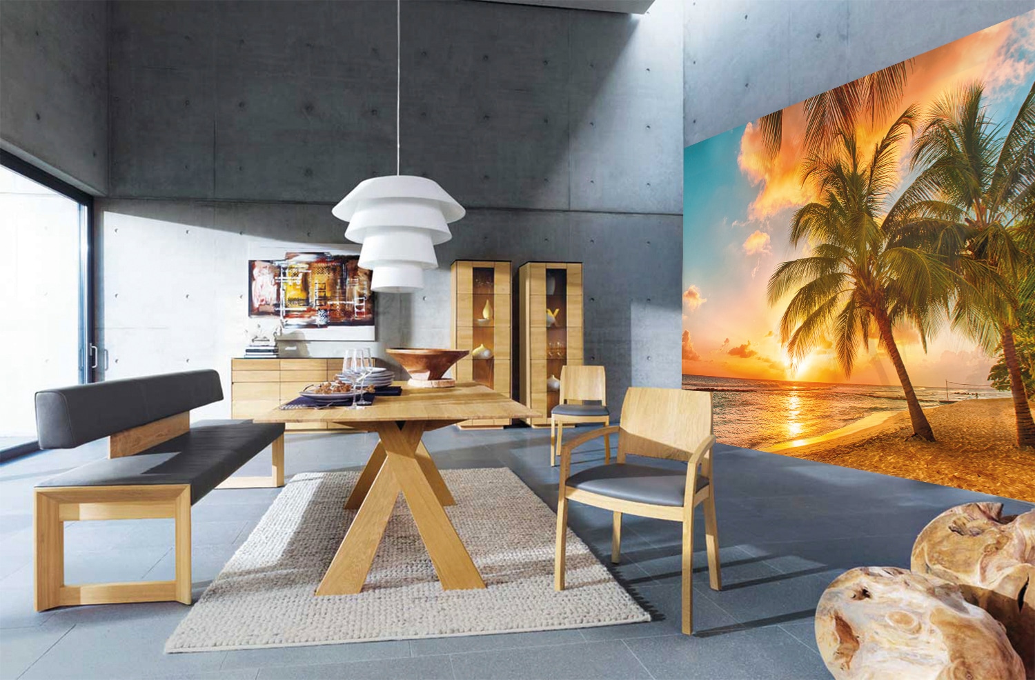 Papermoon Fototapete »Barbados Palm Beach« matt