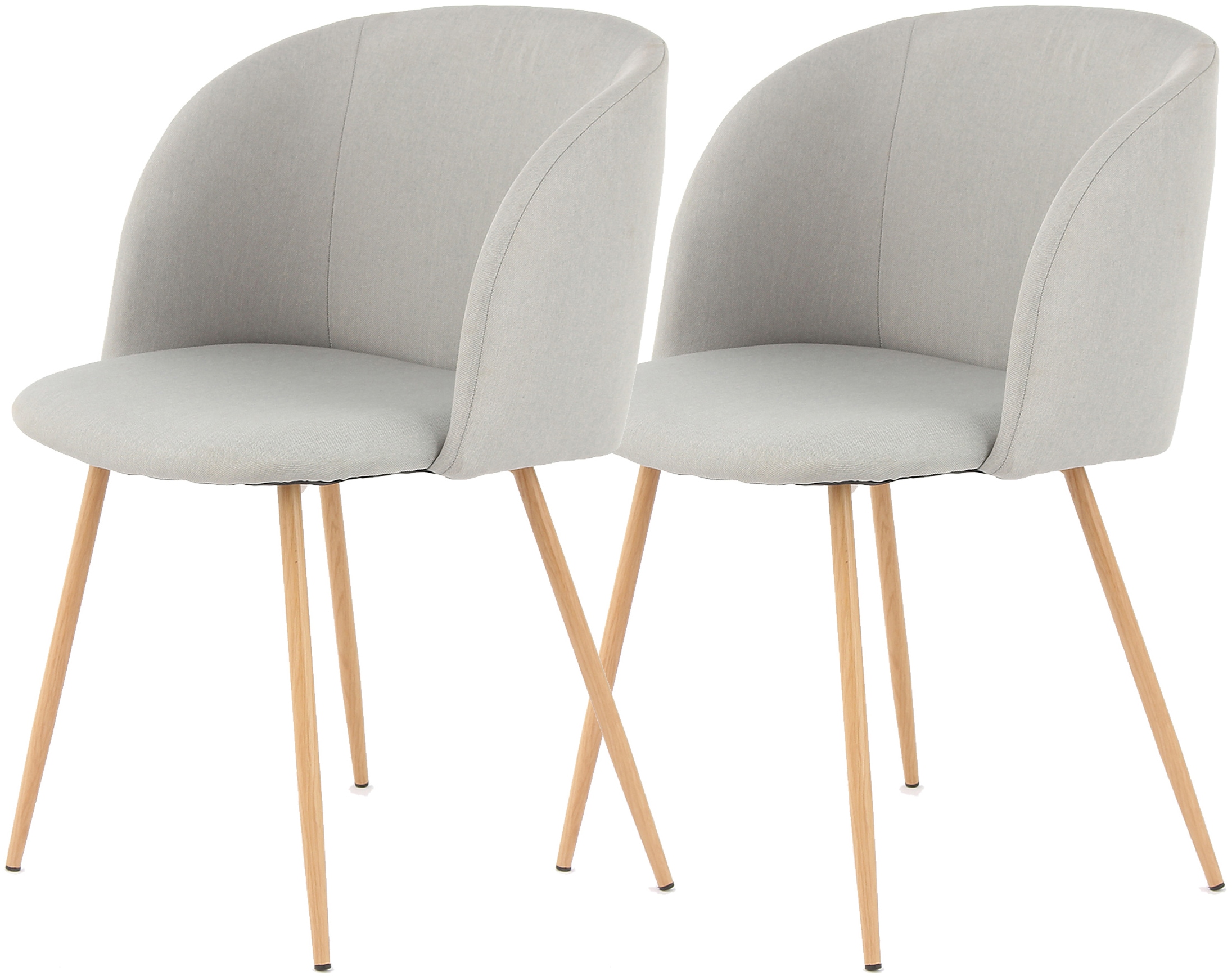 Kayoom Chaise rembourrée »Stuhl Celina 110 2er-Set Grau,samtweicher Bezug in moderner Farbgebung« (Set) 2 cuissamtweicher Bezug, bequem, zeitlos, Hingucker in jedem Wohnbereich