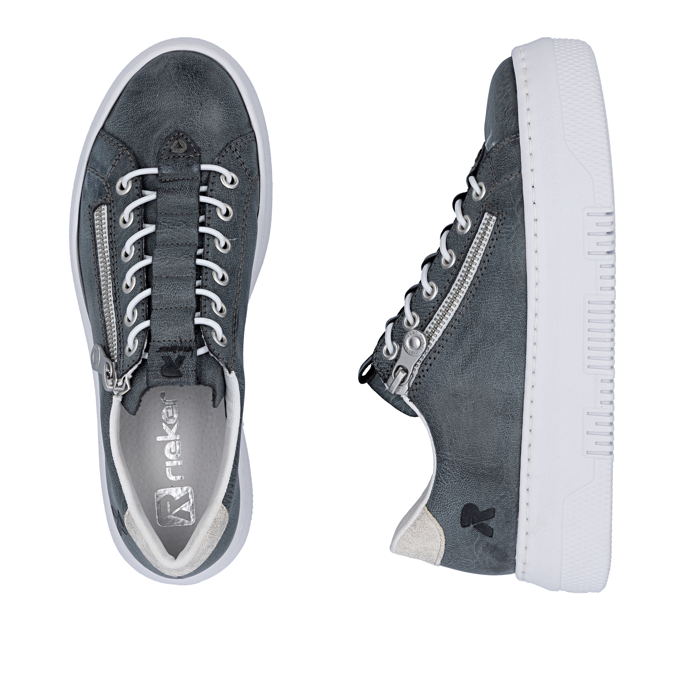 Rieker Baskets à plateforme  Baskets, baskets slip-on, chaussons avec rembourrage en peau de mouton