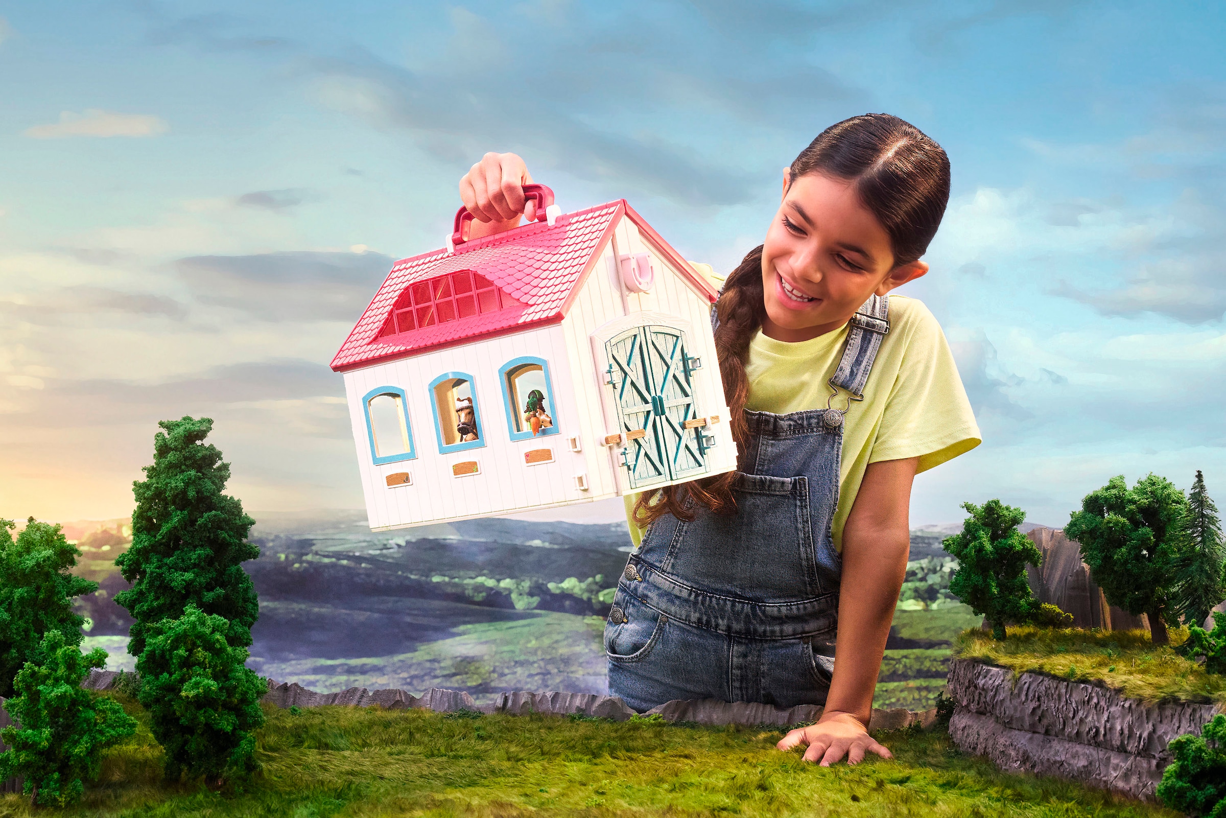 Schleich® Spielwelt »HORSE CLUB, Offenstall -Kleines Hufeisen (42703)« Made in Europe