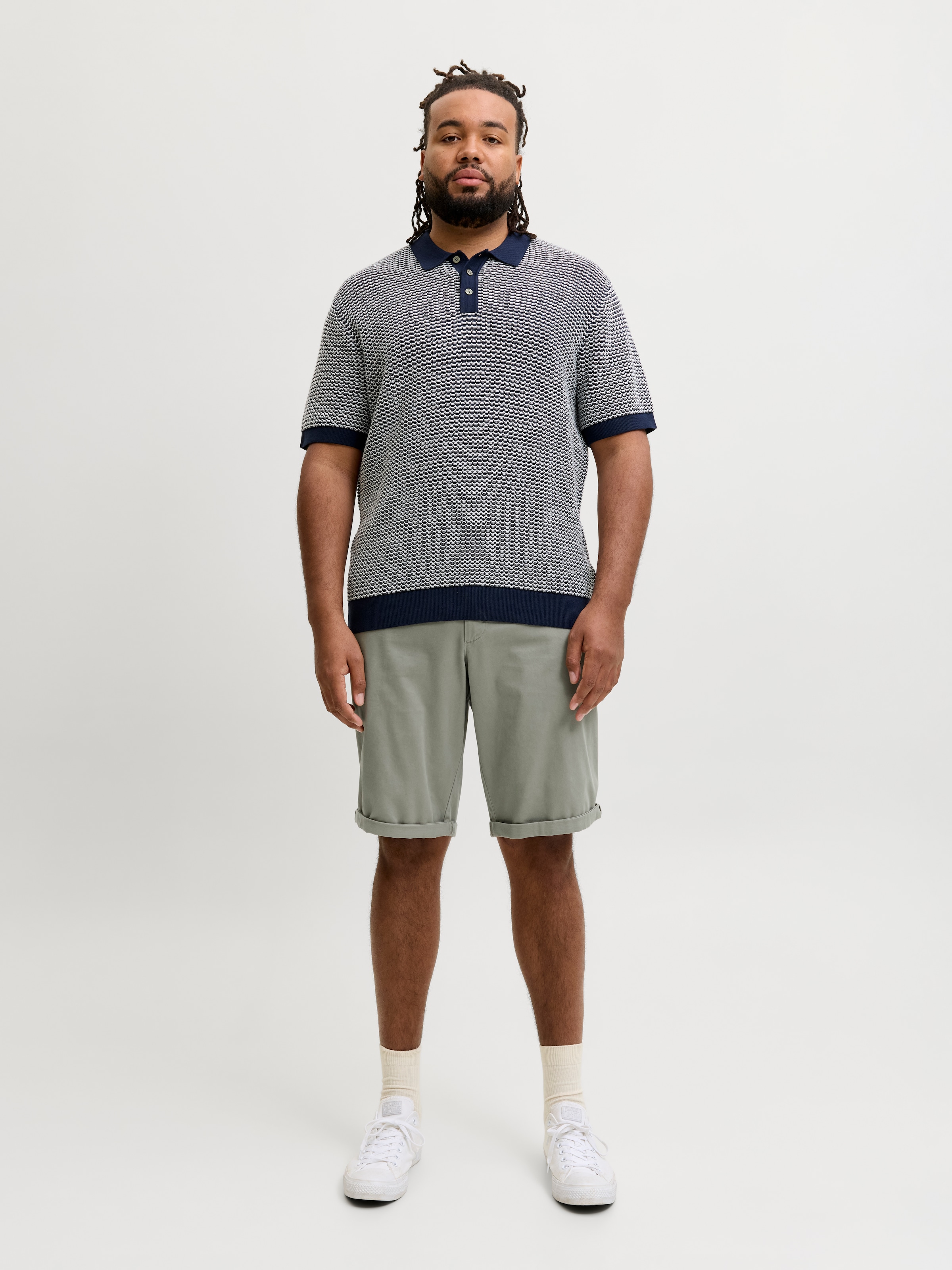 Jack & Jones PlusSize Chinoshorts »JPSTBOWIE JJSHORTS SOLID SN  PLS«  mit Umschlag