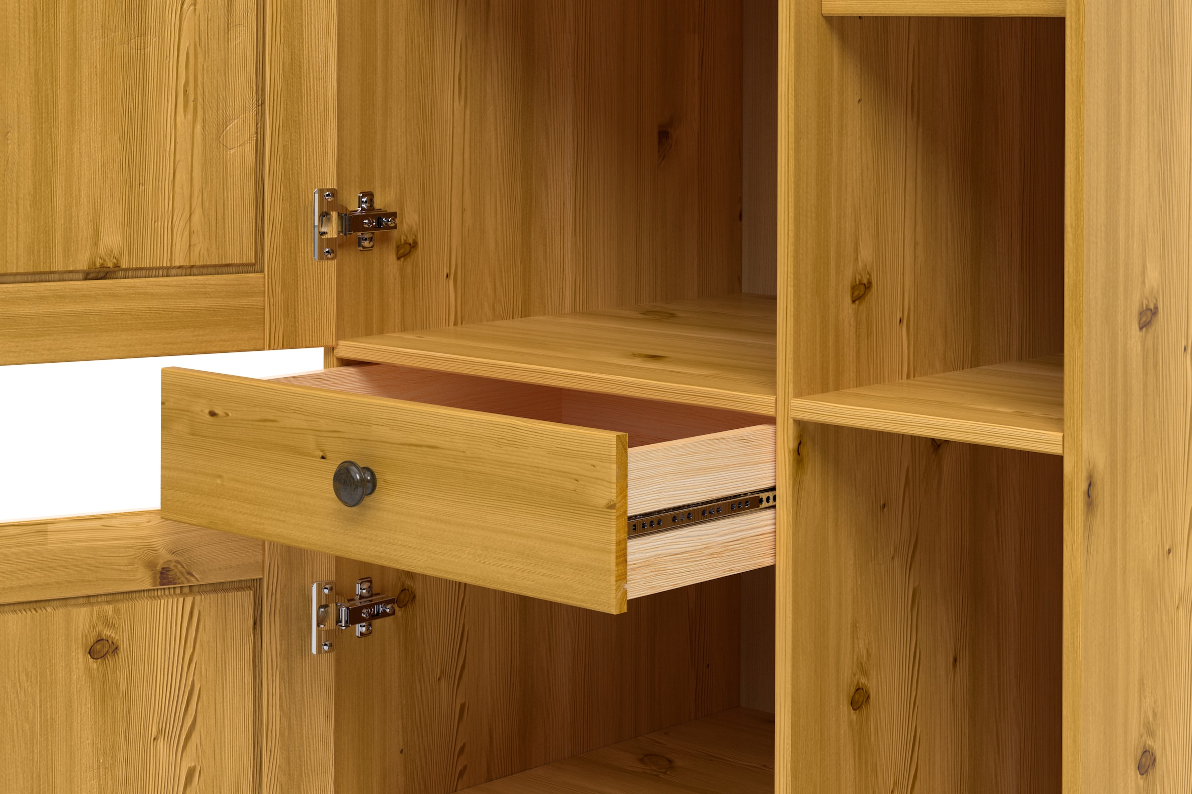 Home affaire Armoire haute »Alby2« Mit Metallgriffen, Breite 75 cm