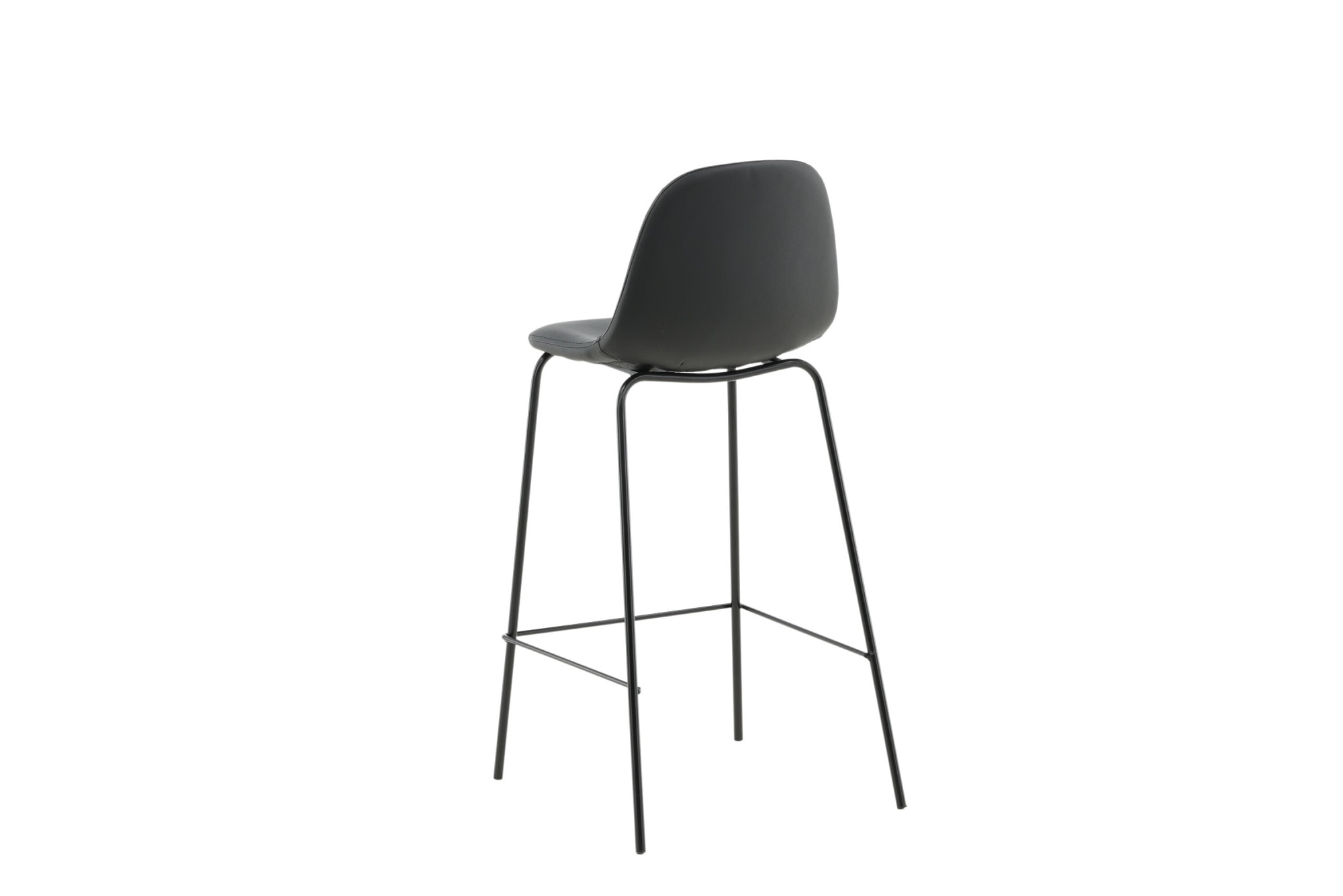 Venture Home Tabouret de bar »Polar, 2er-Set Barhocker in Schwarz-PU, luxuriös, 150 kg belastbar« 2 cuis tlg. tabouret de bar, aspect cuir, pieds en métal noirs, repose-pieds, élégant