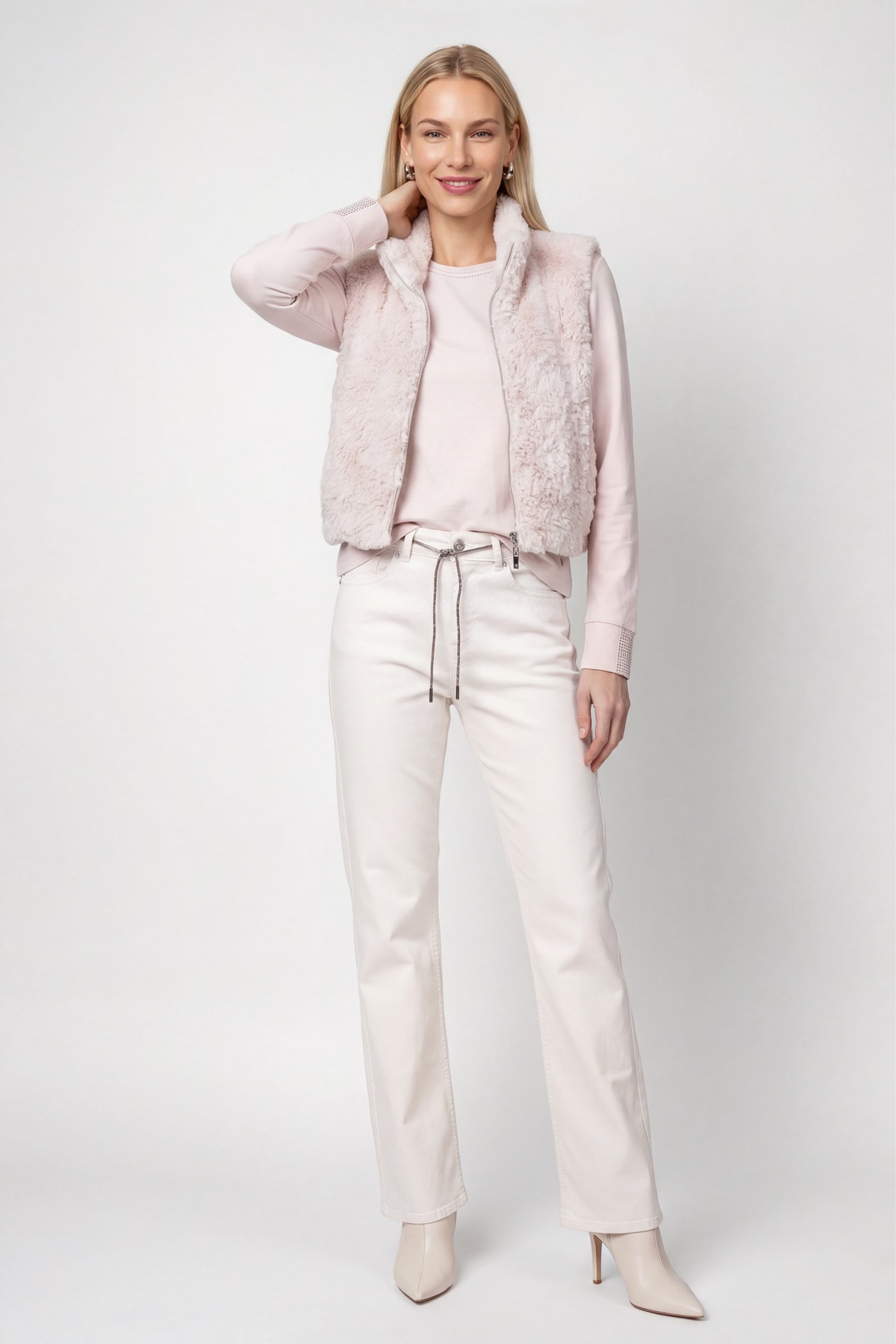 Monari Fellimitatweste »Weste Basic fake fur« Regular fit mit Stehkragen