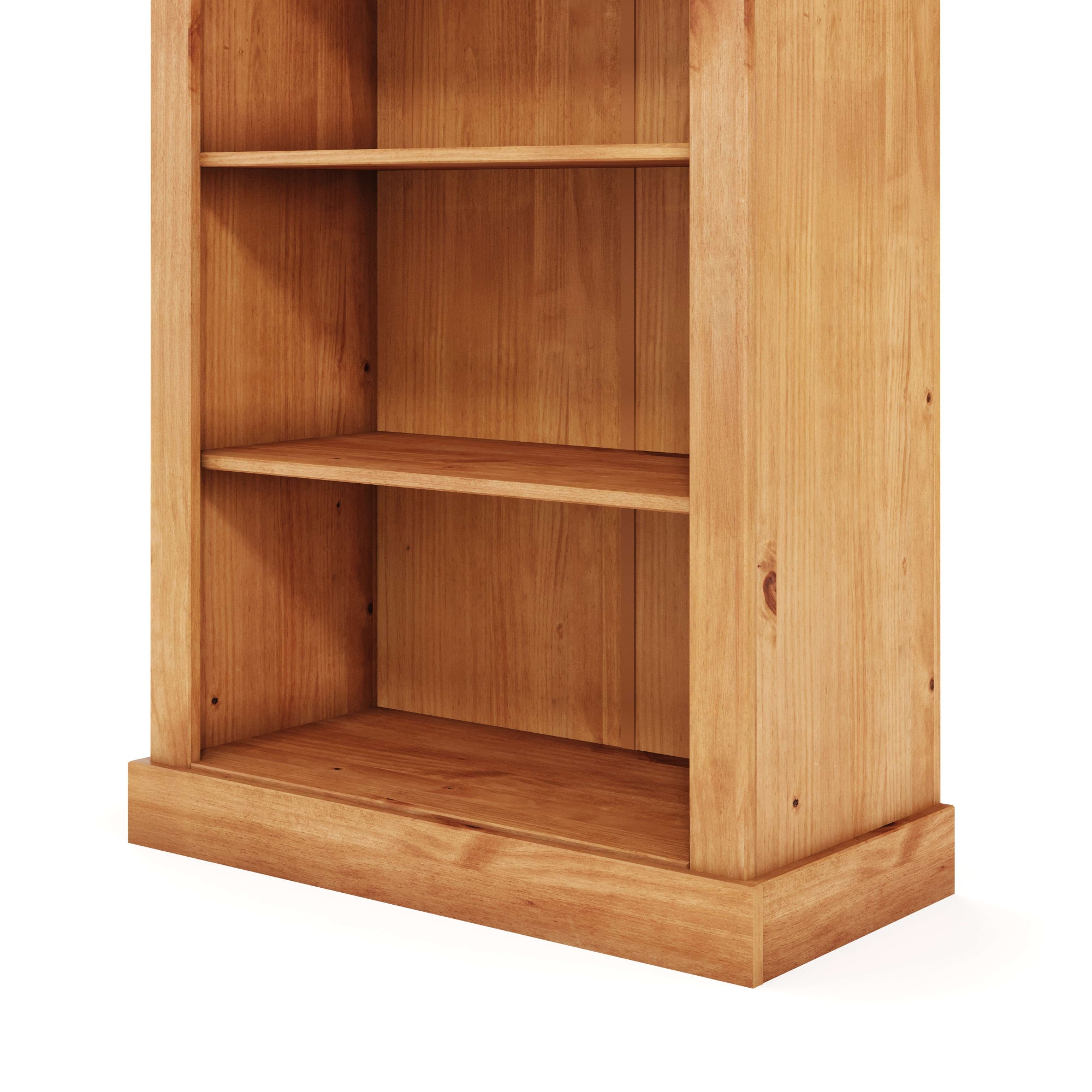 GOODproduct Étagère à livres »Selma, Standregal, Stauraumregal, aus massivem Kiefernholz. FSC®« mit 1 festen und 3 verstellbaren Einlegeböden, Breite 80cm, Höhe 180cm