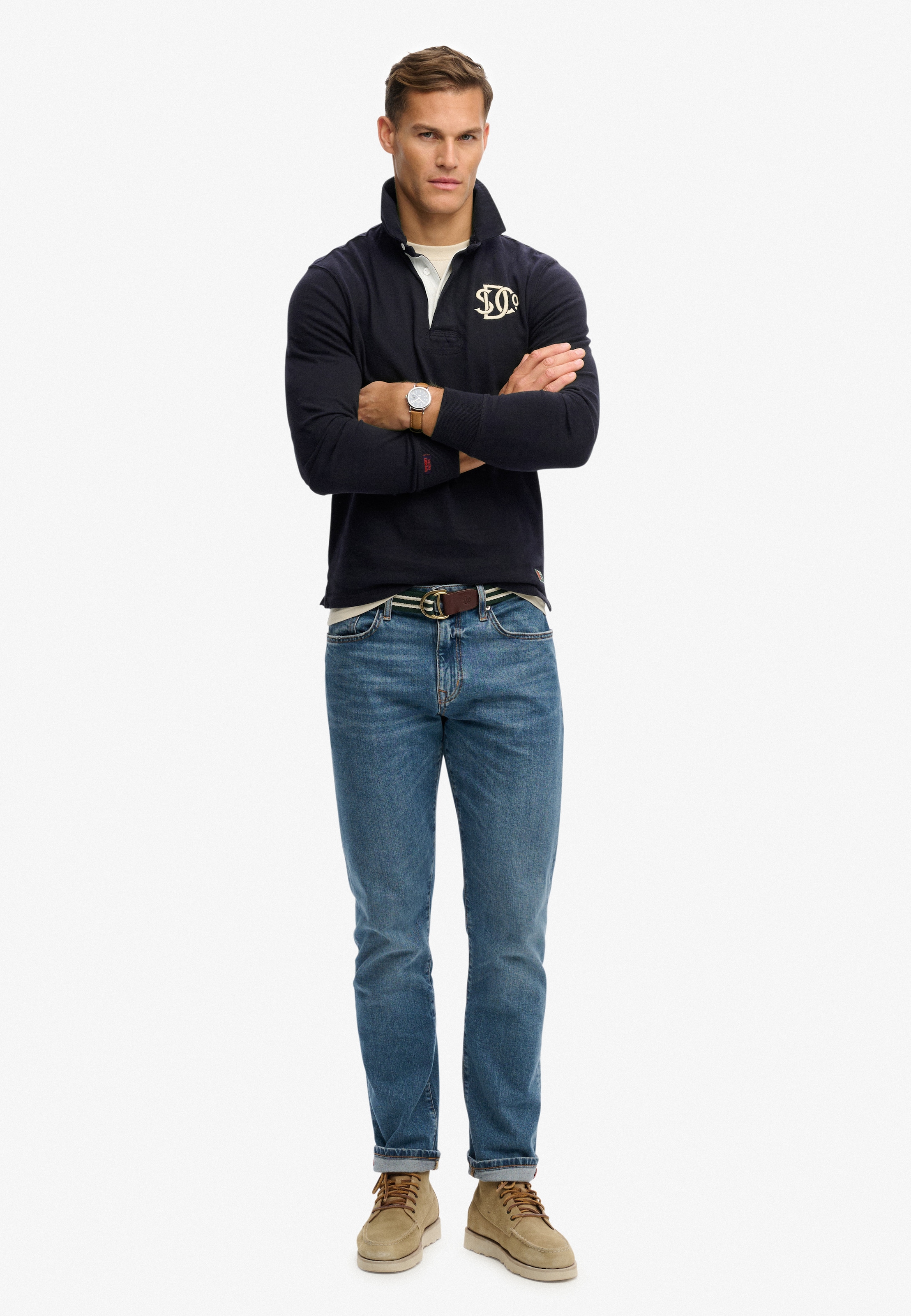 Superdry T-shirt à manches longues »VINTAGE ATHLETIC RUGBY« coton, coupe décontractée