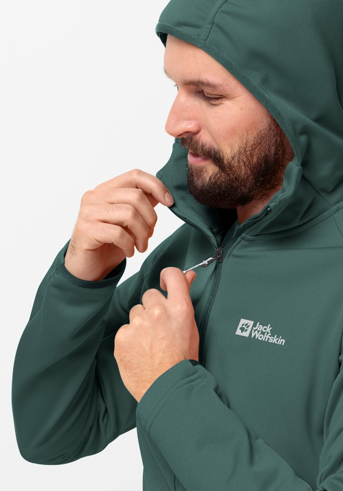 Jack Wolfskin Fleecejacke »ALPGRAT HOODED FZ M« mit Kapuze