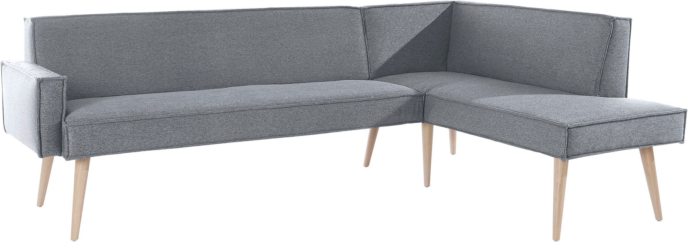 exxpo - sofa fashion Banc d'angle »Lungo, moderne Kedernaht, bequem und elegant, hoher Holzfuss« hochwertige Detailverarbeitung, frei im Raum stellbar