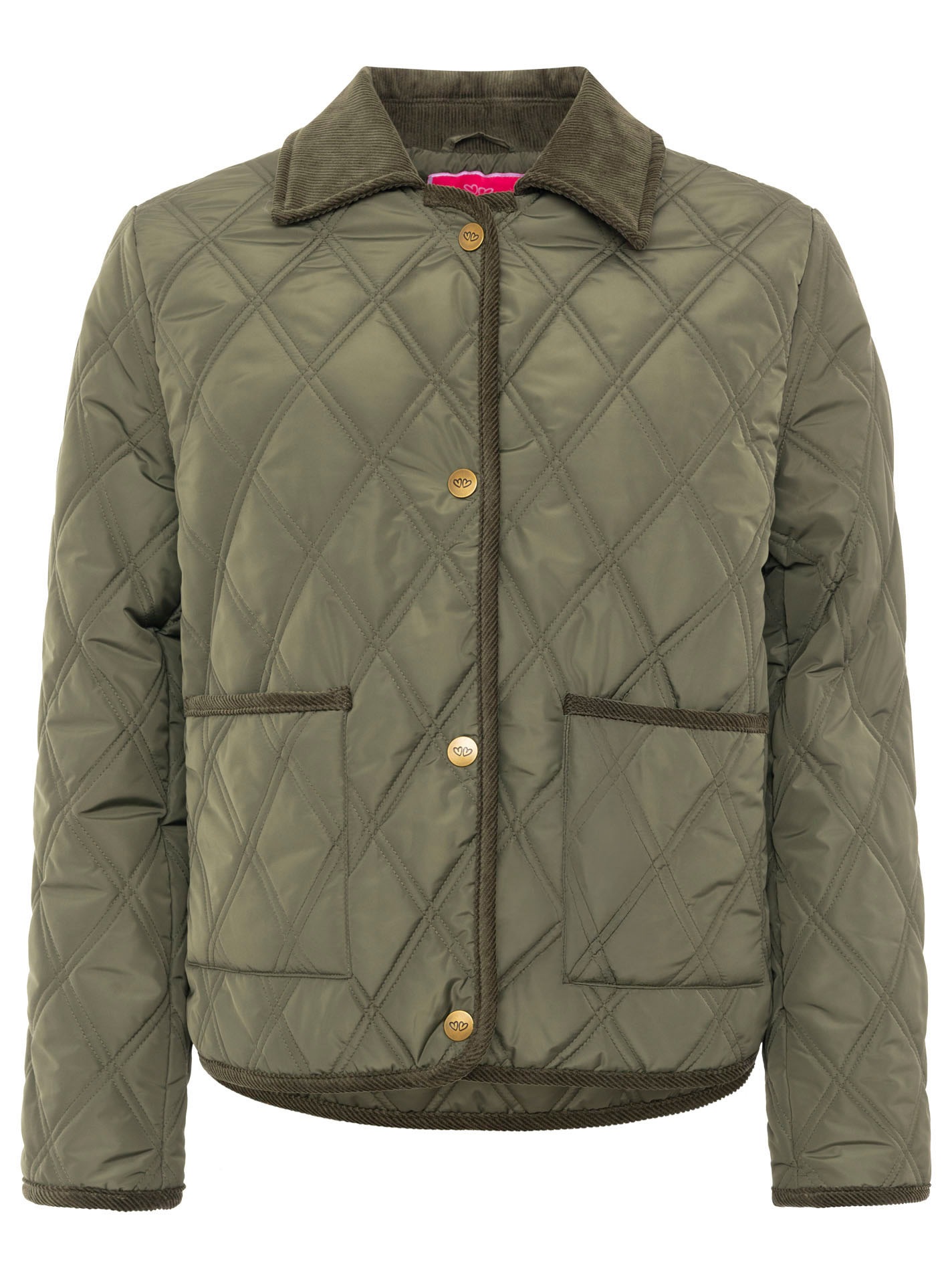 Zwillingsherz Steppjacke »"Classic"« Kordkragen, Knopfleiste und Taschen