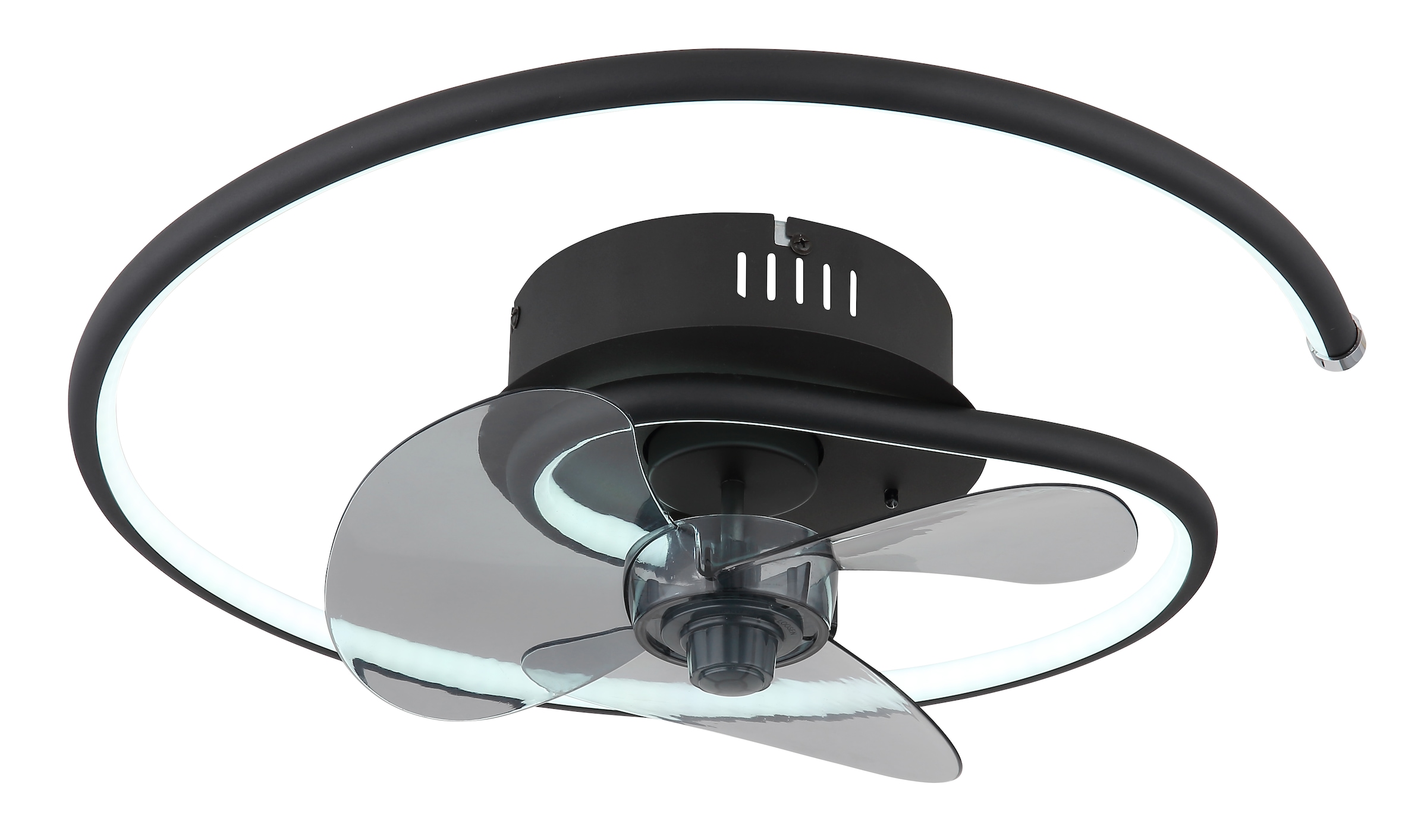 GLOBO LIGHTING Plafonnier »KOREN« Module LED 1 cuis blanc chaud - blanc froid Ventilateur de plafond, lampe de plafond, ventilateur moderne