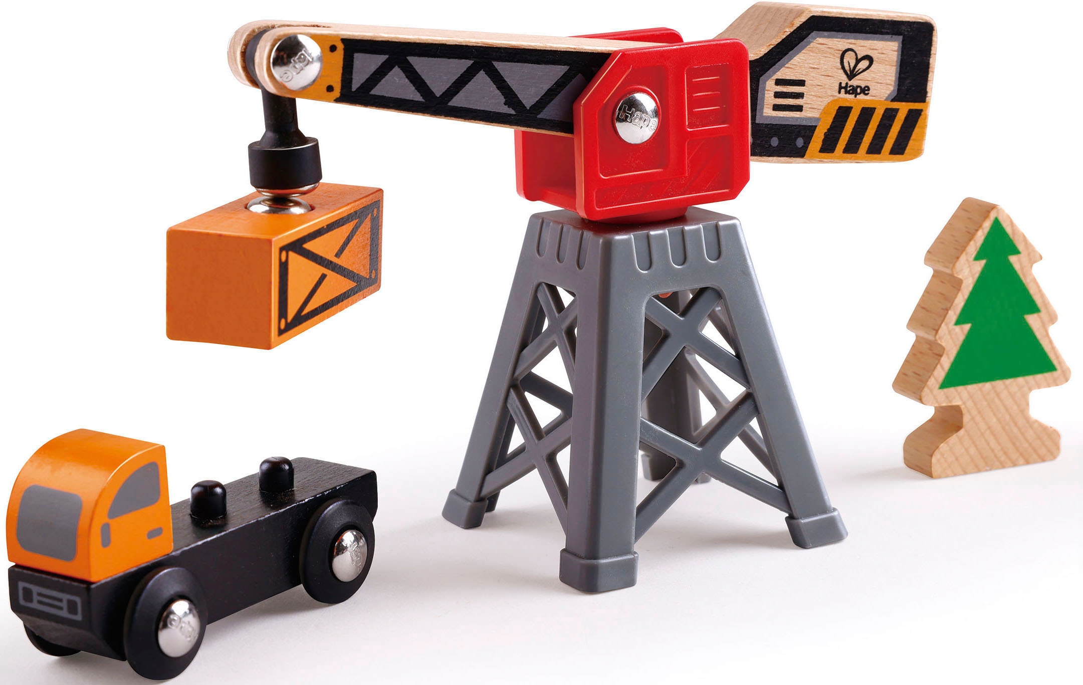 Hape Train jouet »Grossstadtlandschaft Eisenbahn in Aufbewahrungsbox«