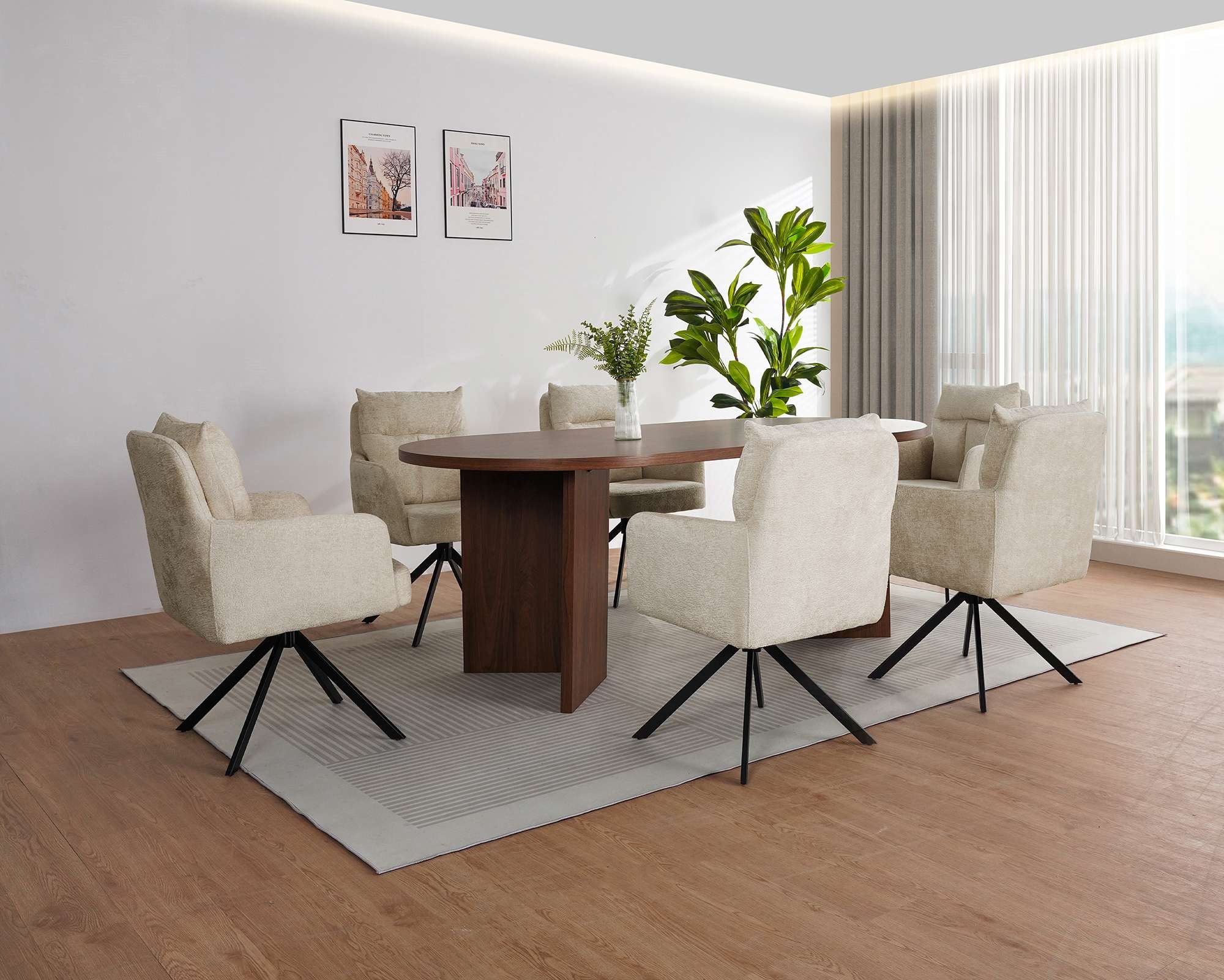 GOODproduct Chaise de salle à manger »Darrin« (Set) 2 cuisSteppung im Polster