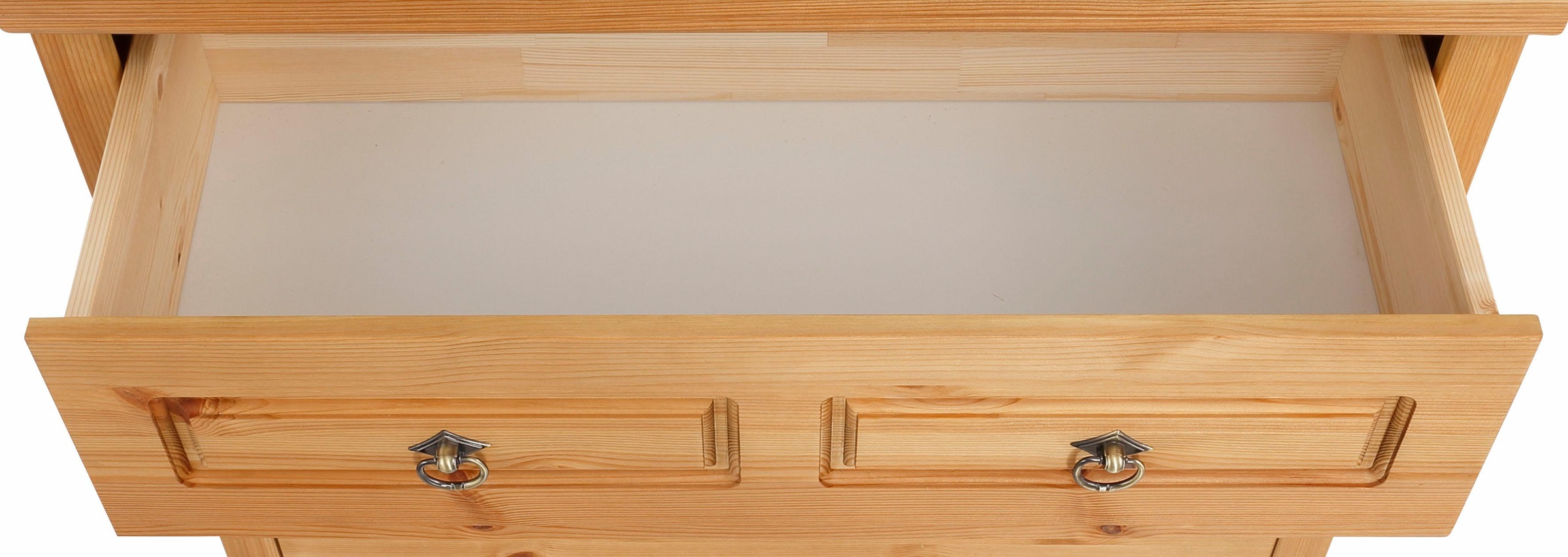 GOODproduct Schuhschrank »Basilico« aus massiver Kiefer, FSC®, Breite 90 cm, mit Schublade, Kassettenoptik