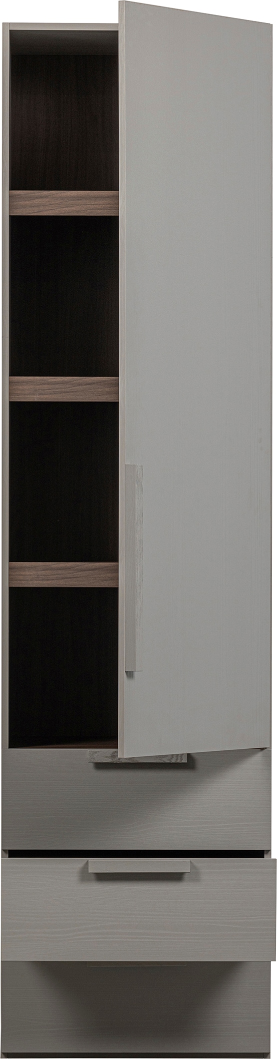 WOOOD »Rens Nussbaumdekor lackiert mit  Rollführung und sichtbare Maserung« H 210 x B 55 x T 58 cm, Wandbefestigung empfohlen, Kombinierbar