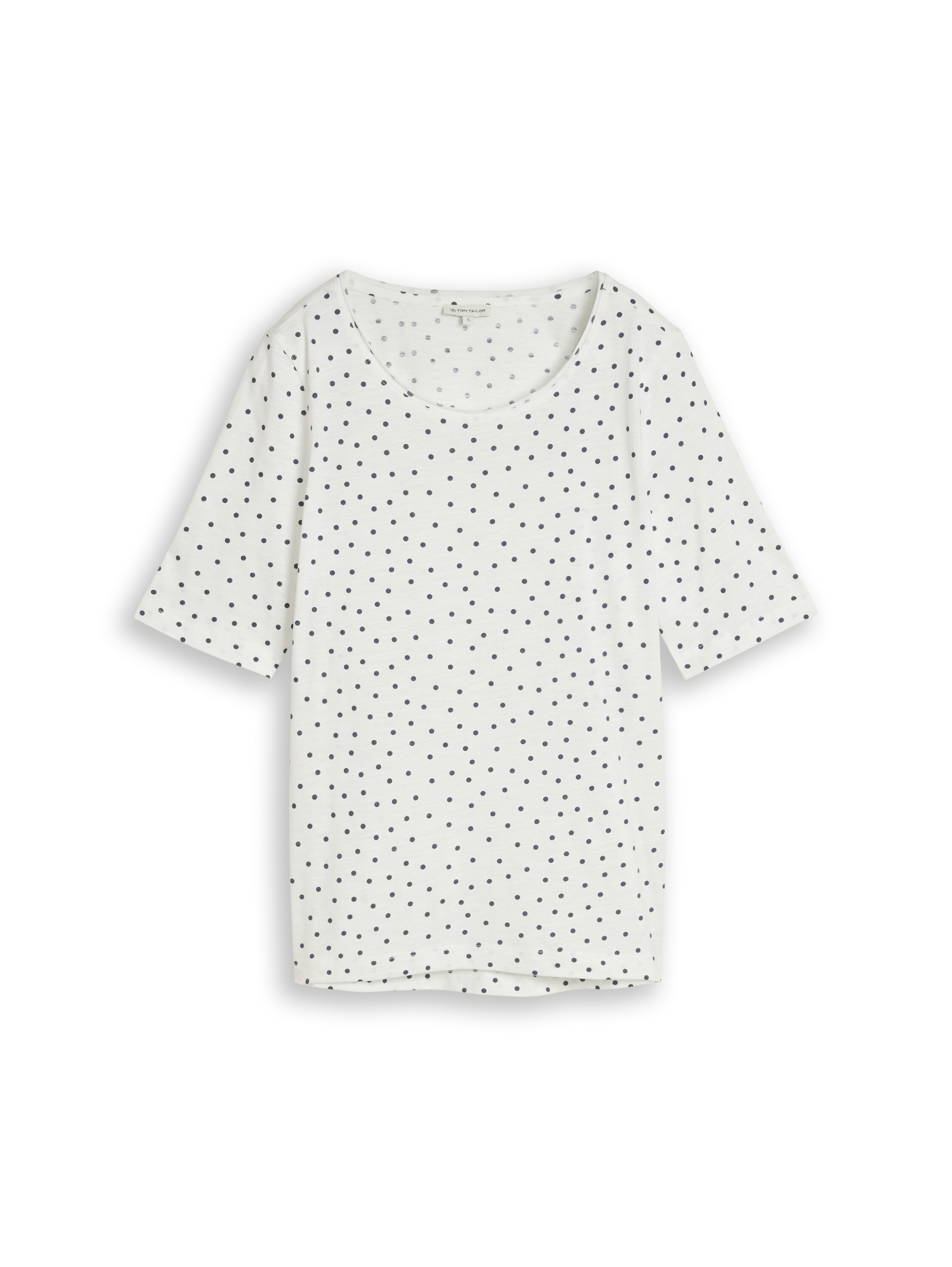 TOM TAILOR Shirt à col rond t-shirt d'été à pois
