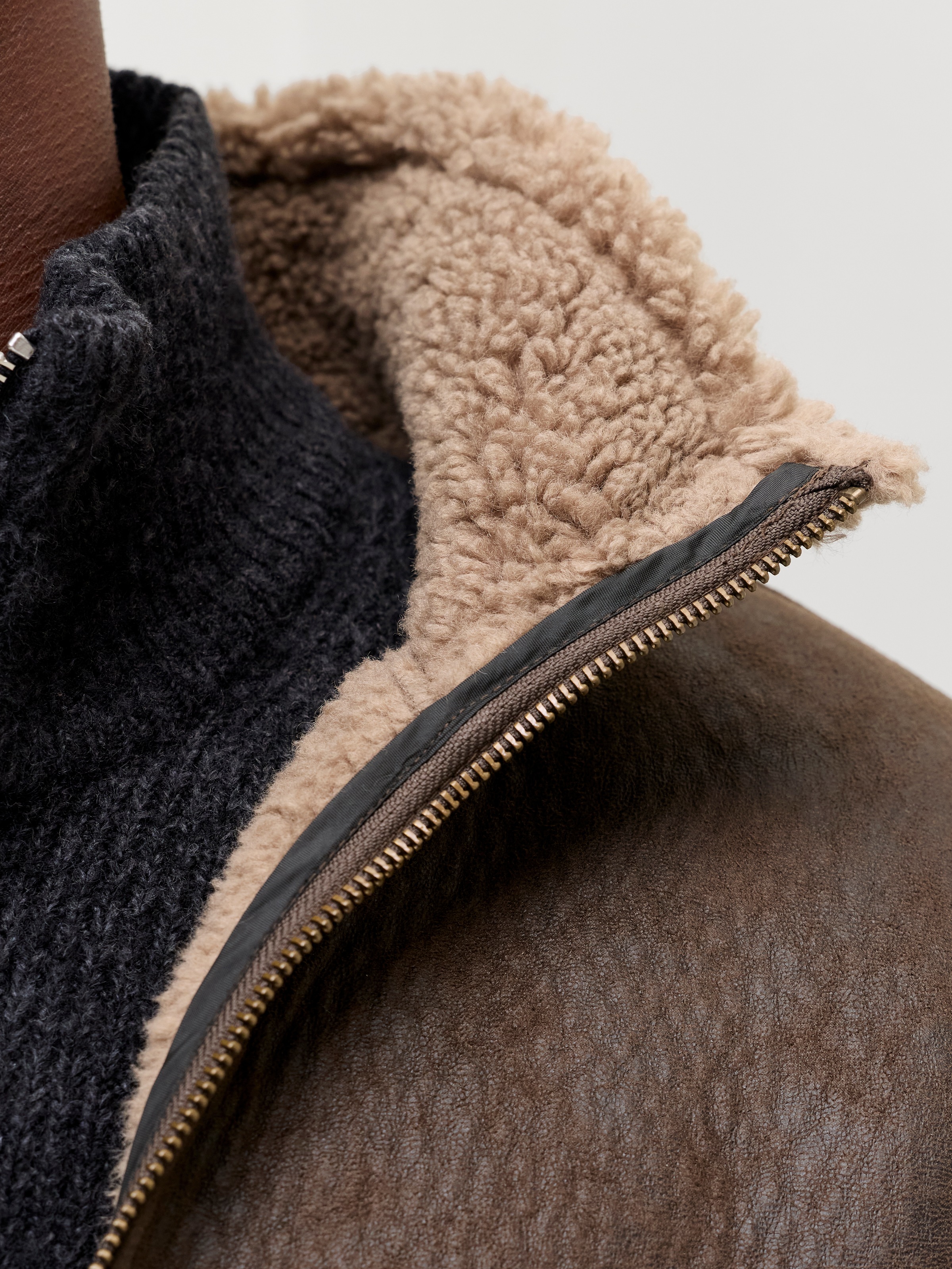 Jack & Jones Pilotenjacke »JORSALAMANCO FLIGHT JACKET SN« Polyester, Innenkragen mit Teddy Material
