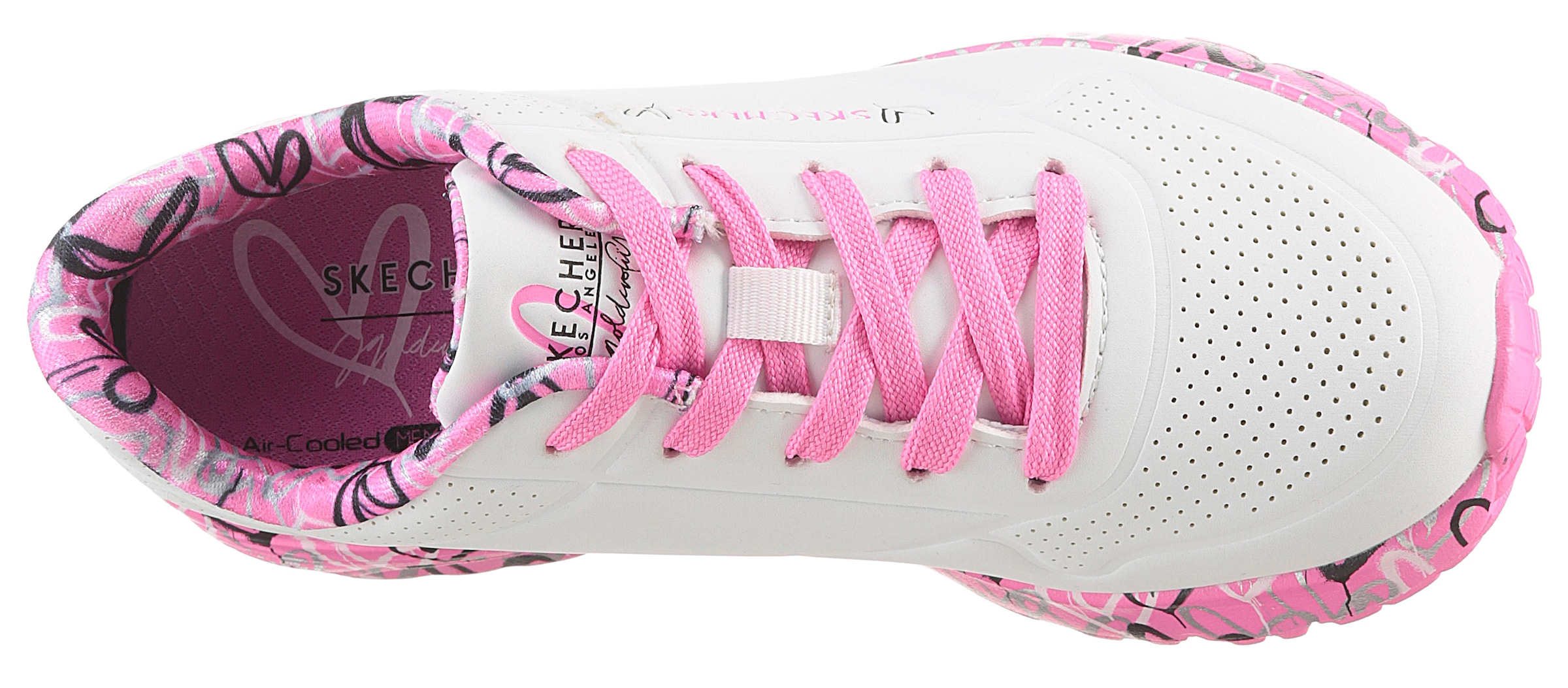 Skechers Sneakers »UNO LITE-LOVELY LUV«  , Schnürschuh mit bedruckter Sohle, Grössenschablone zum Download