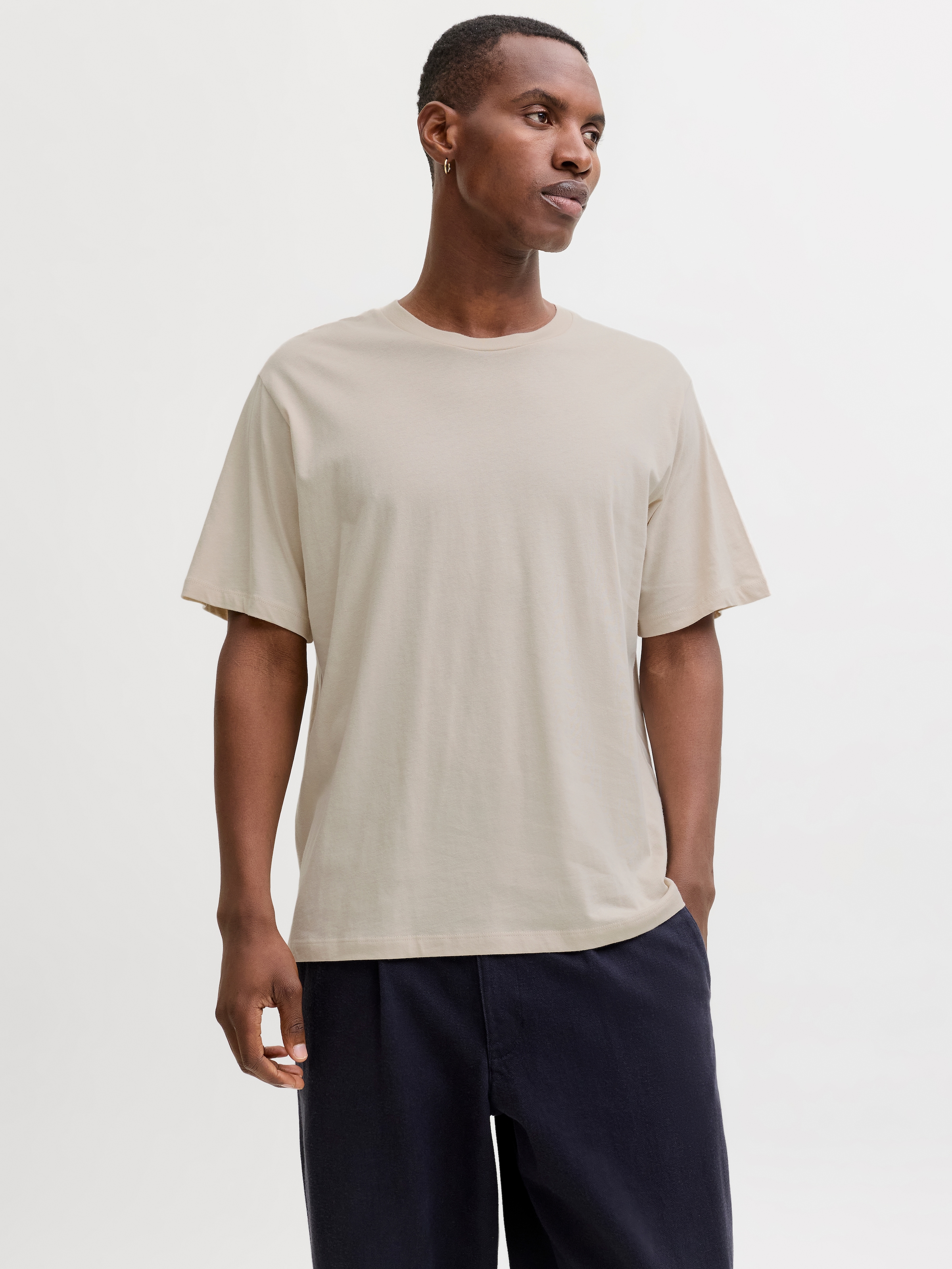 Jack & Jones T-shirt à manches courtes »JJHUGO LOOSE TEE SS CREW NECK 3PK MP« Baumwolle, loose fit