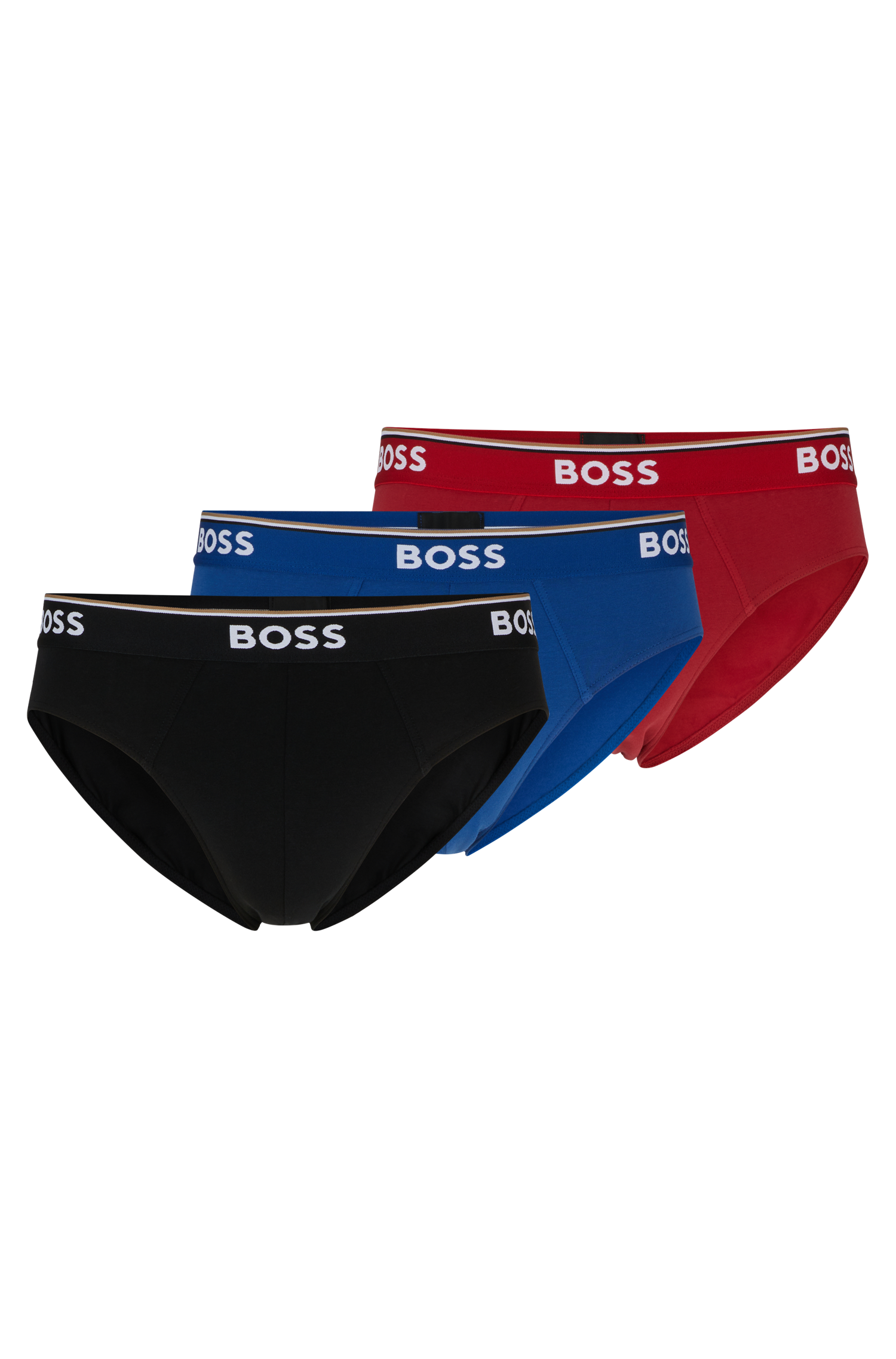BOSS Slip »Brief 3P Power« 3 Stk. Elastikbund mit Logo