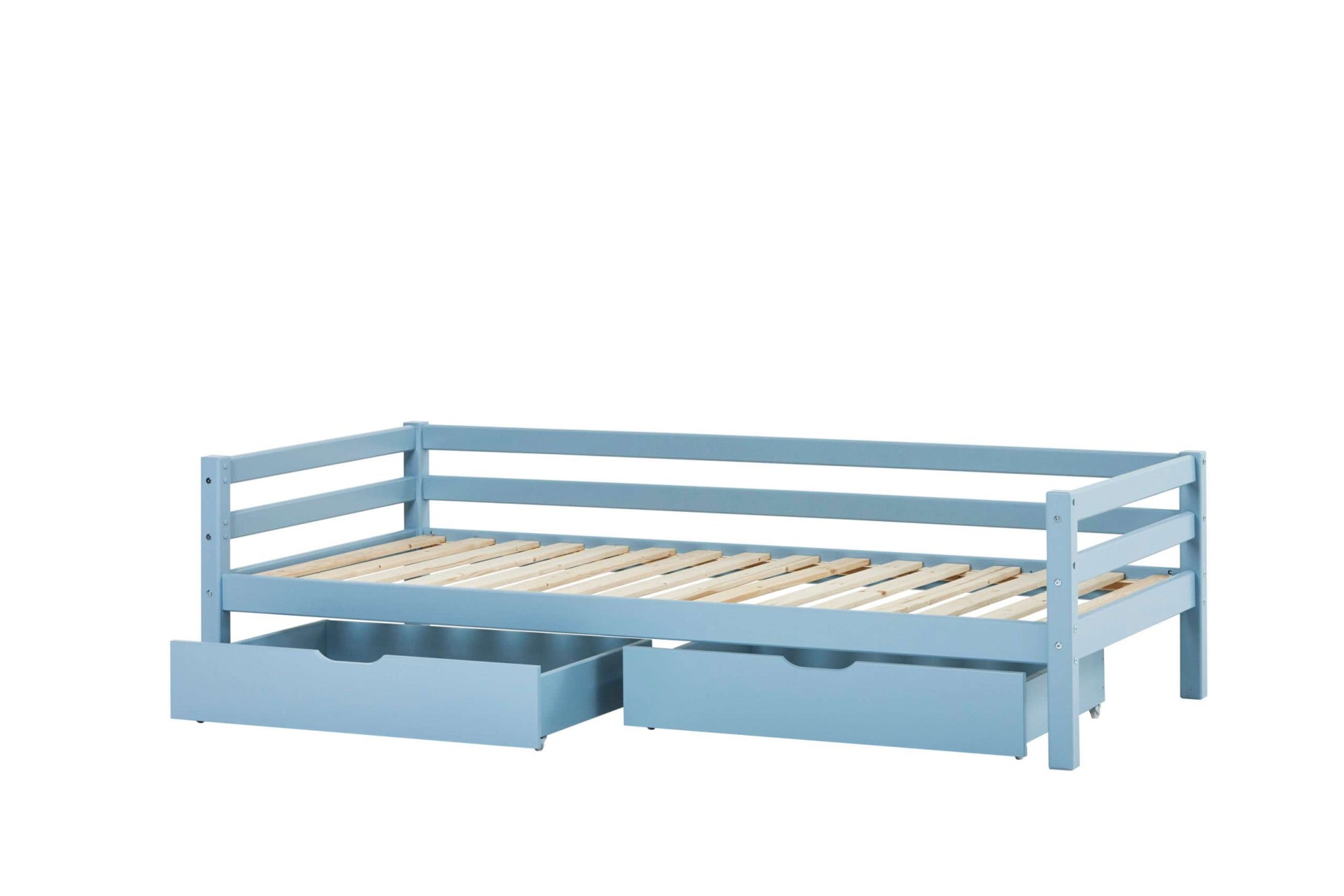 Hoppekids Lit de jour »Kinderbett ECO Dream, Einzelbett, Juniorbett 90x200« Lit,  blanc, vert, bleu, rose, gris