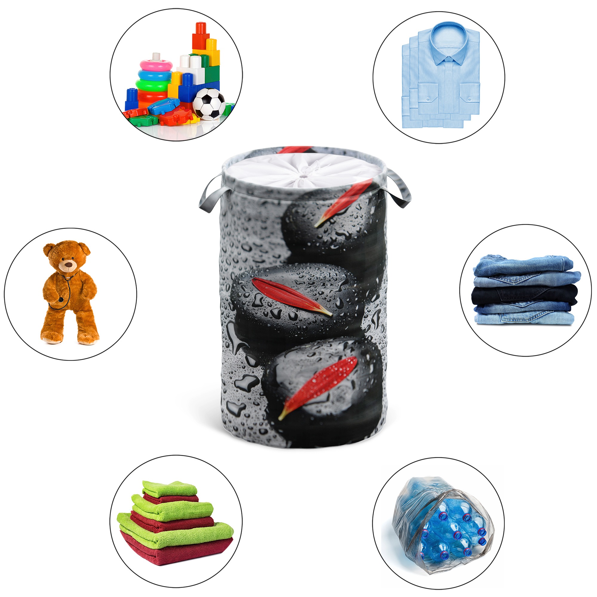 Sanilo Wäschekorb »Elegance« 60 Liter, faltbar, mit Sichtschutz