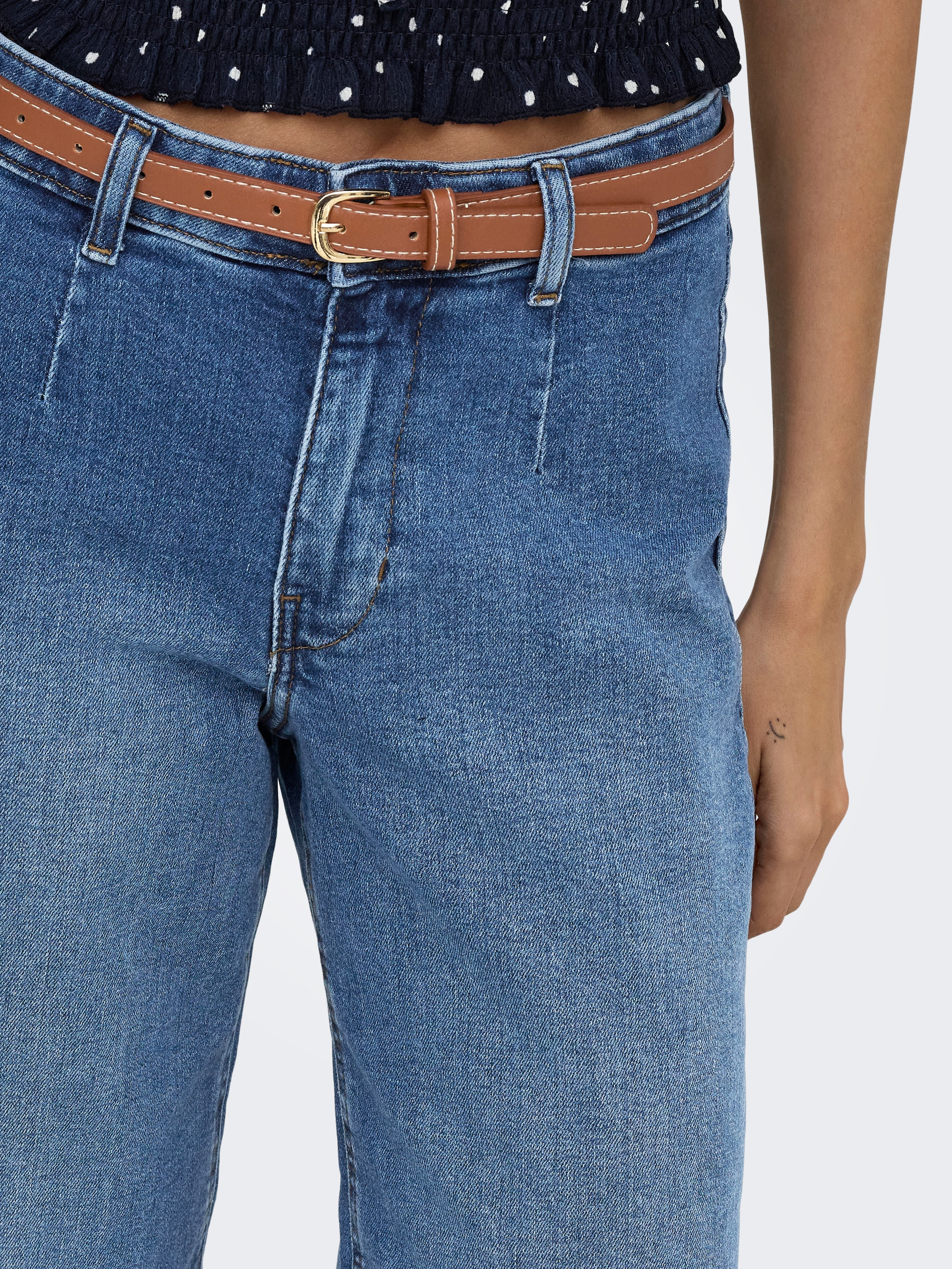 ONLY »ONLMADISON HW WIDE BELT DNM TAI635« Baumwollmischung