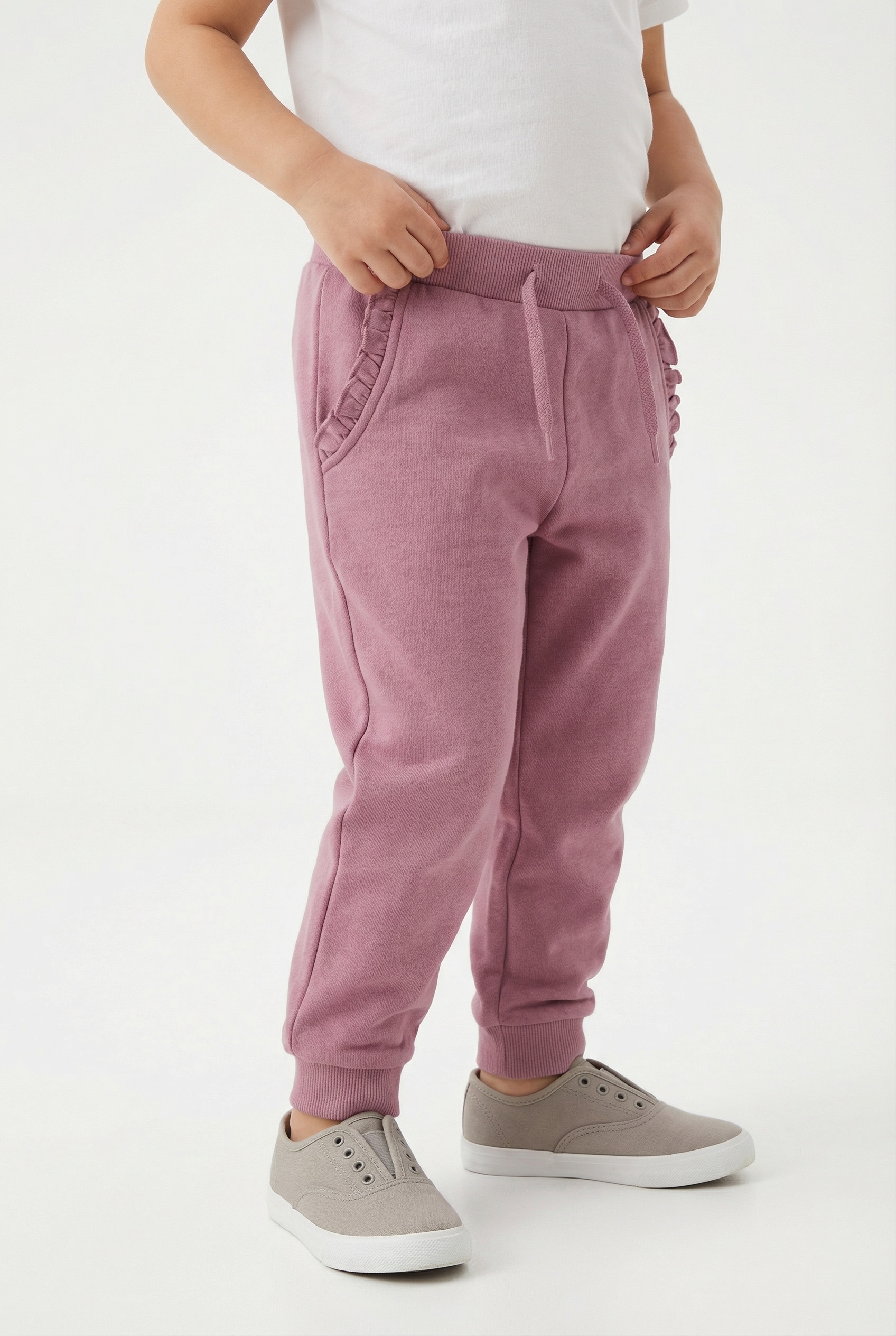 Name It Pantalon sweat »NMFVIMA SWE PANT BRU NOOS«  avec joli détail volanté