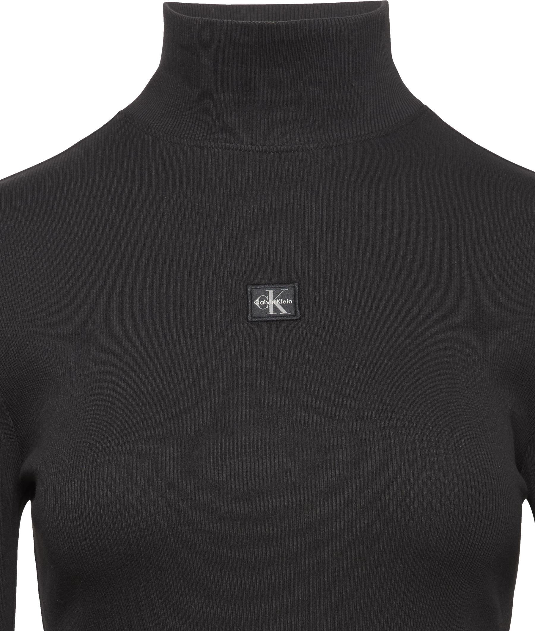 Calvin Klein Jeans Mini-robe Sans poche Figurbetonte Passform mit Stehkragen